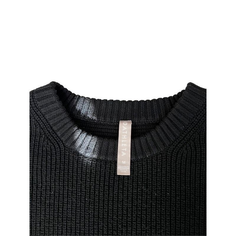 Athleta Athleta Women's Black Cable Knit Sweater Dress Size M Medium Size M / US 6-8 / IT 42-44 - 3 Thumbnail