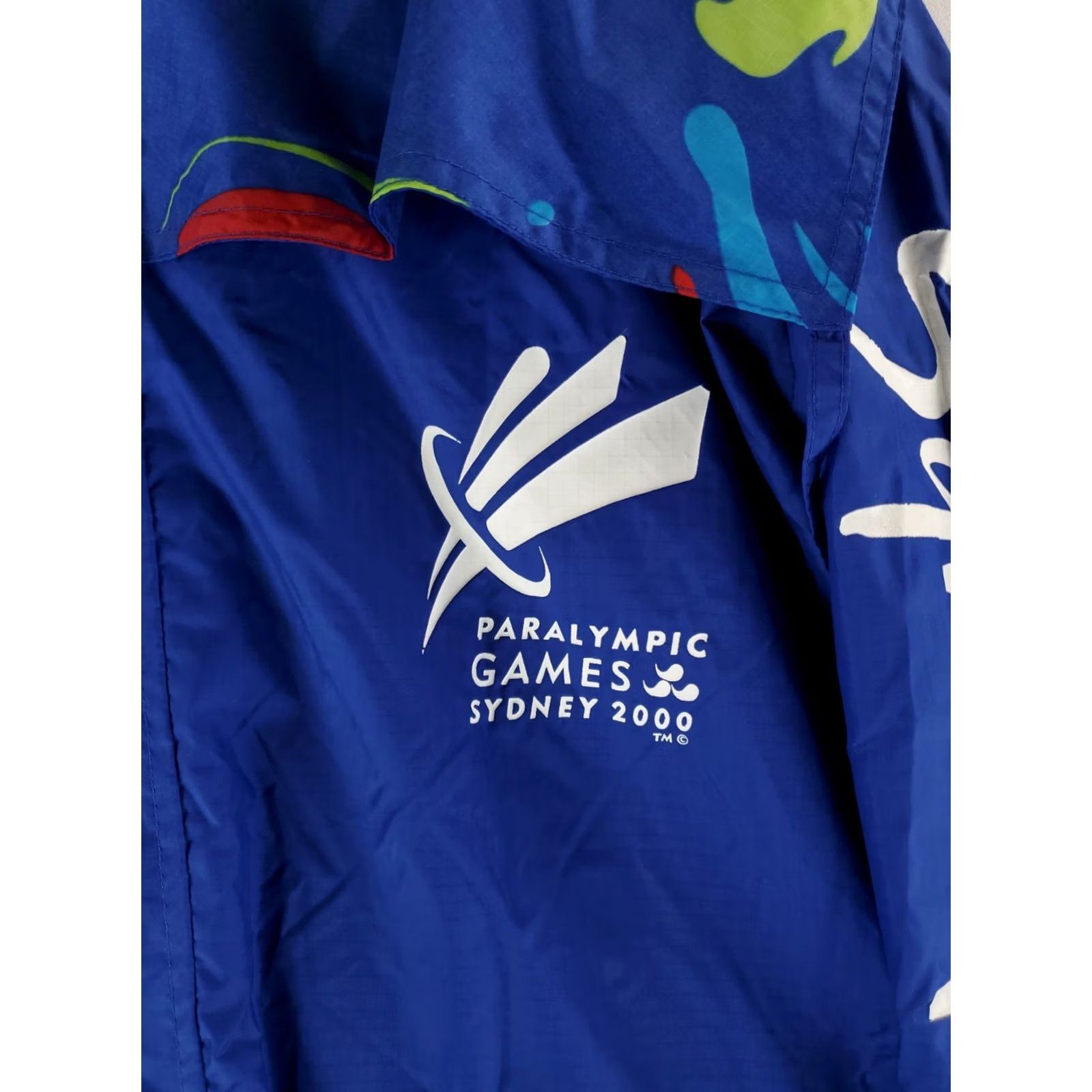 Vintage VINTAGE Bonds Paralympics Sydney 2000 VTG Jacket Windreaker Rain Blue Mens 2XL Size US XXL / EU 58 / 5 - 2 Thumbnail