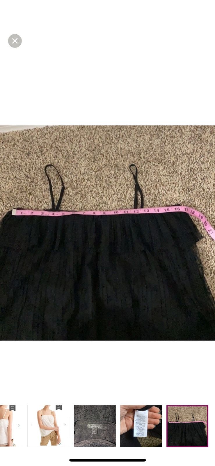 J.Crew J. Crew small black pleated lace tank top Size S / US 4 / IT 40 - 4 Thumbnail