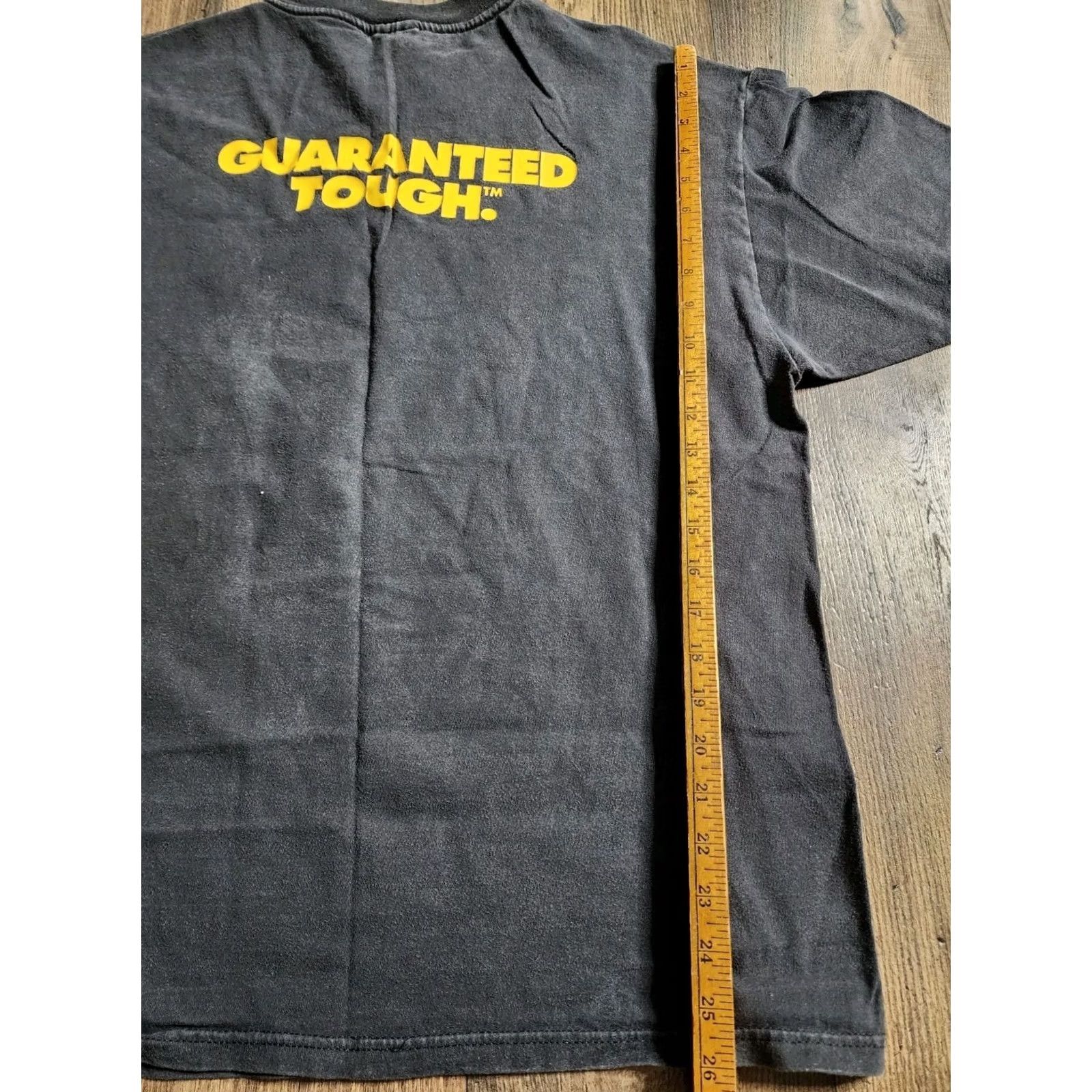 Hanes VINTAGE Hanes T-Shirt Dewalt Tools Guaranteed Tough Double-Sided Black XL Mens Shirt Size US XL / EU 56 / 4 - 3 Thumbnail