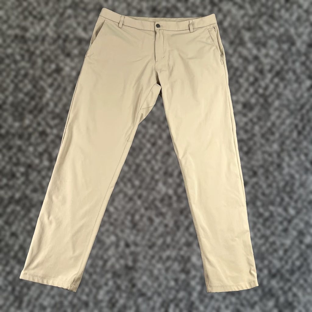 Lululemon Lululemon Mens ABC Commission Pants 38 Beige Classic Fit Stretch Athletic Pants Shirt? Size US 38 / EU 54 - 1 Thumbnail