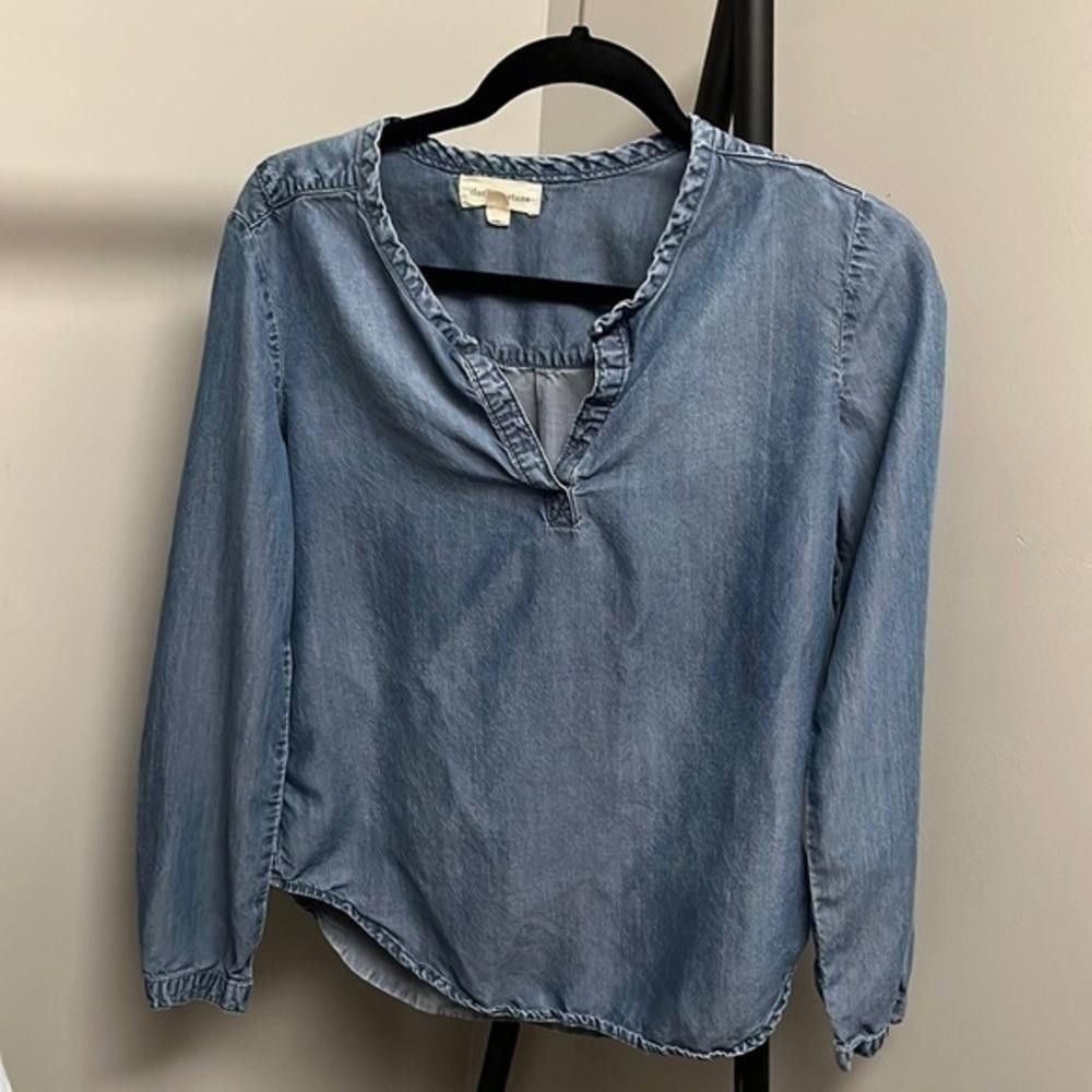 Designer Cloth and Stone chambray top Size XS / US 0-2 / IT 36-38 - 3 Thumbnail