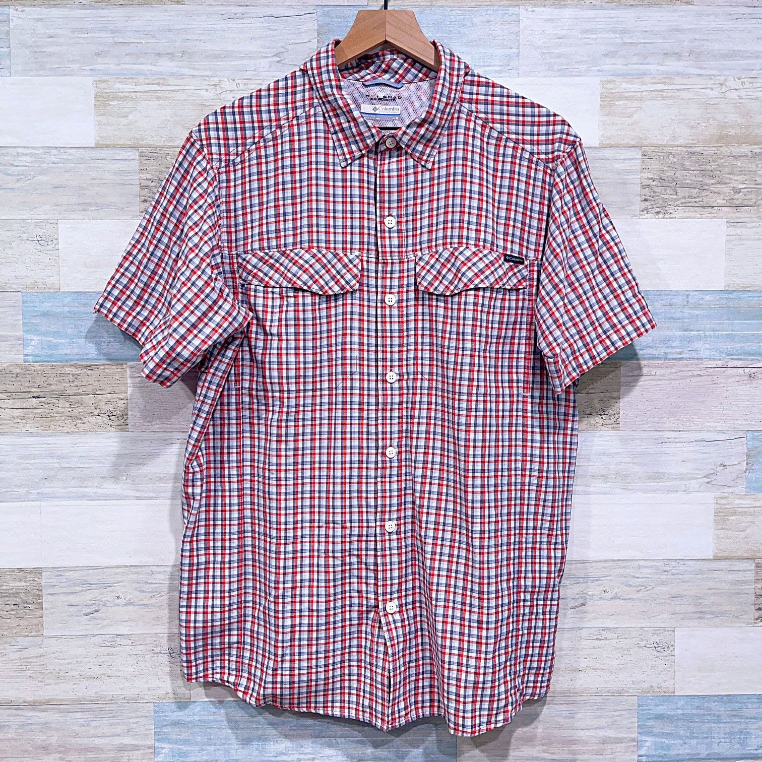 Columbia Columbia Short Sleeve Silver Ridge Hiking Shirt Gray Red L Size US L / EU 52-54 / 3 - 1 Thumbnail