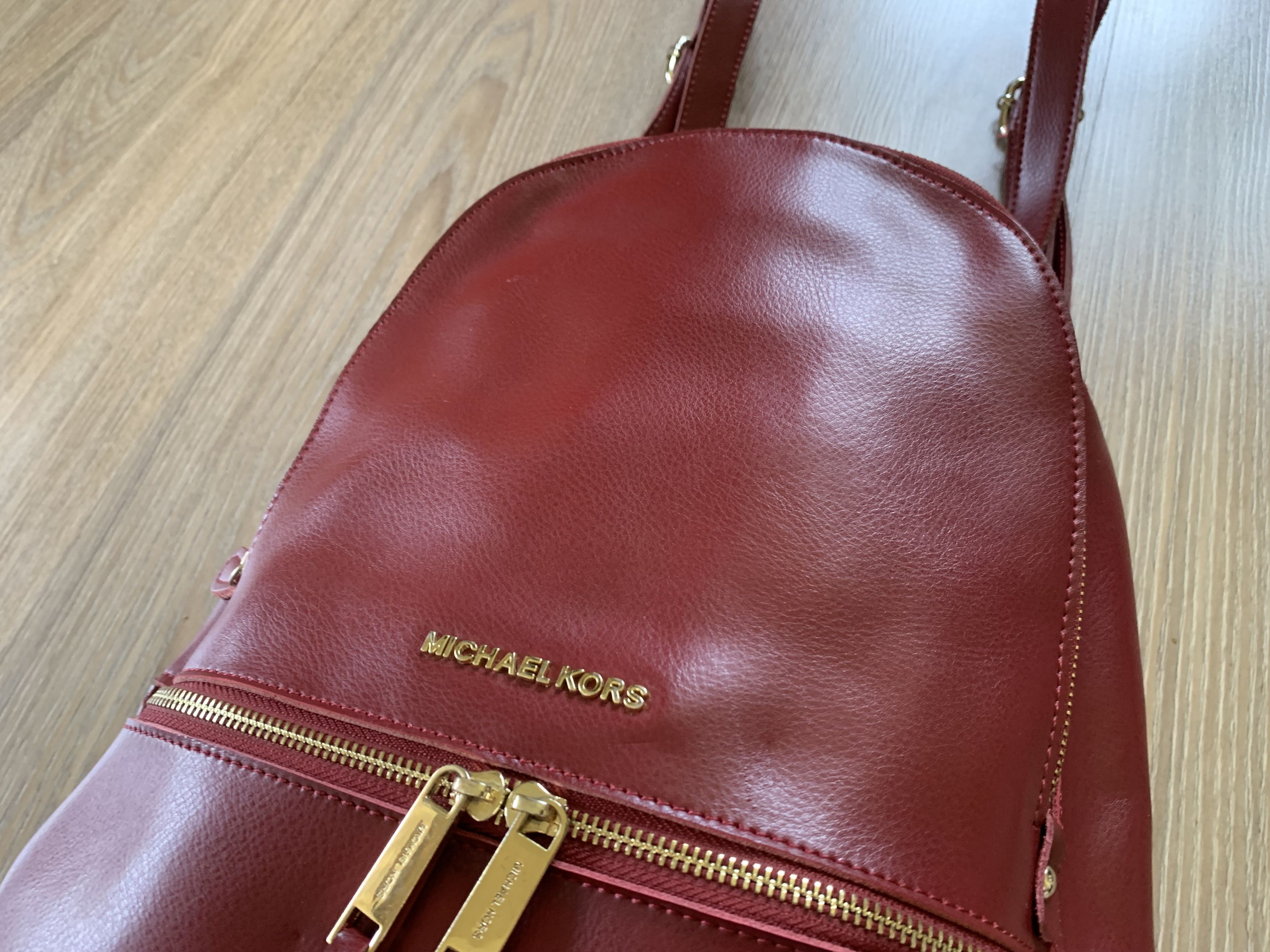 Michael Kors Micheal Kors Red Leather Backpack Bag Size ONE SIZE - 4 Thumbnail
