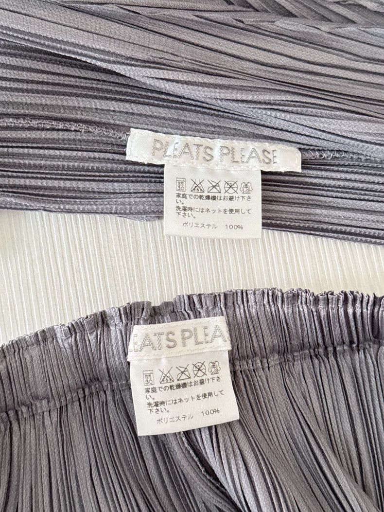 Issey Miyake Issey Miyake size:3 Grey pleated short-sleeved shirt Size S / US 4 / IT 40 - 4 Thumbnail