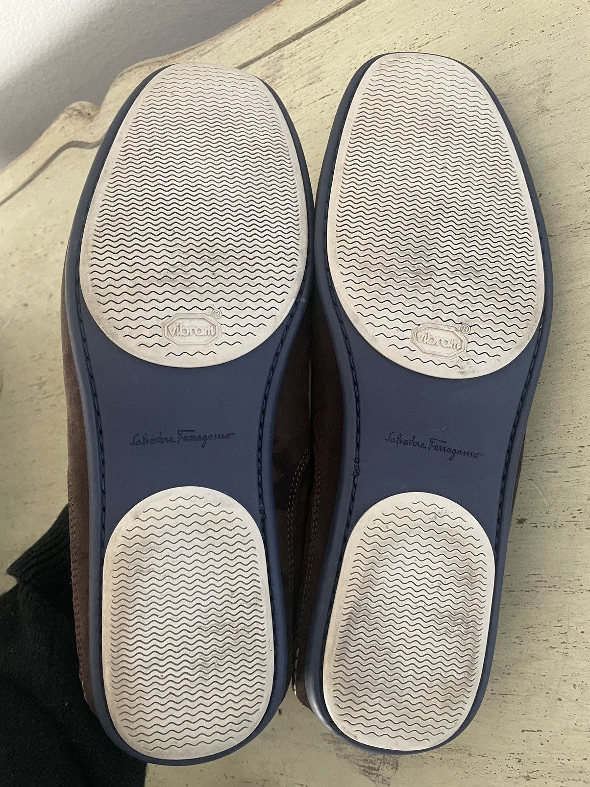 Salvatore Ferragamo Suede Colorblock Boat Shoe Size US 10 / EU 43 - 8 Thumbnail
