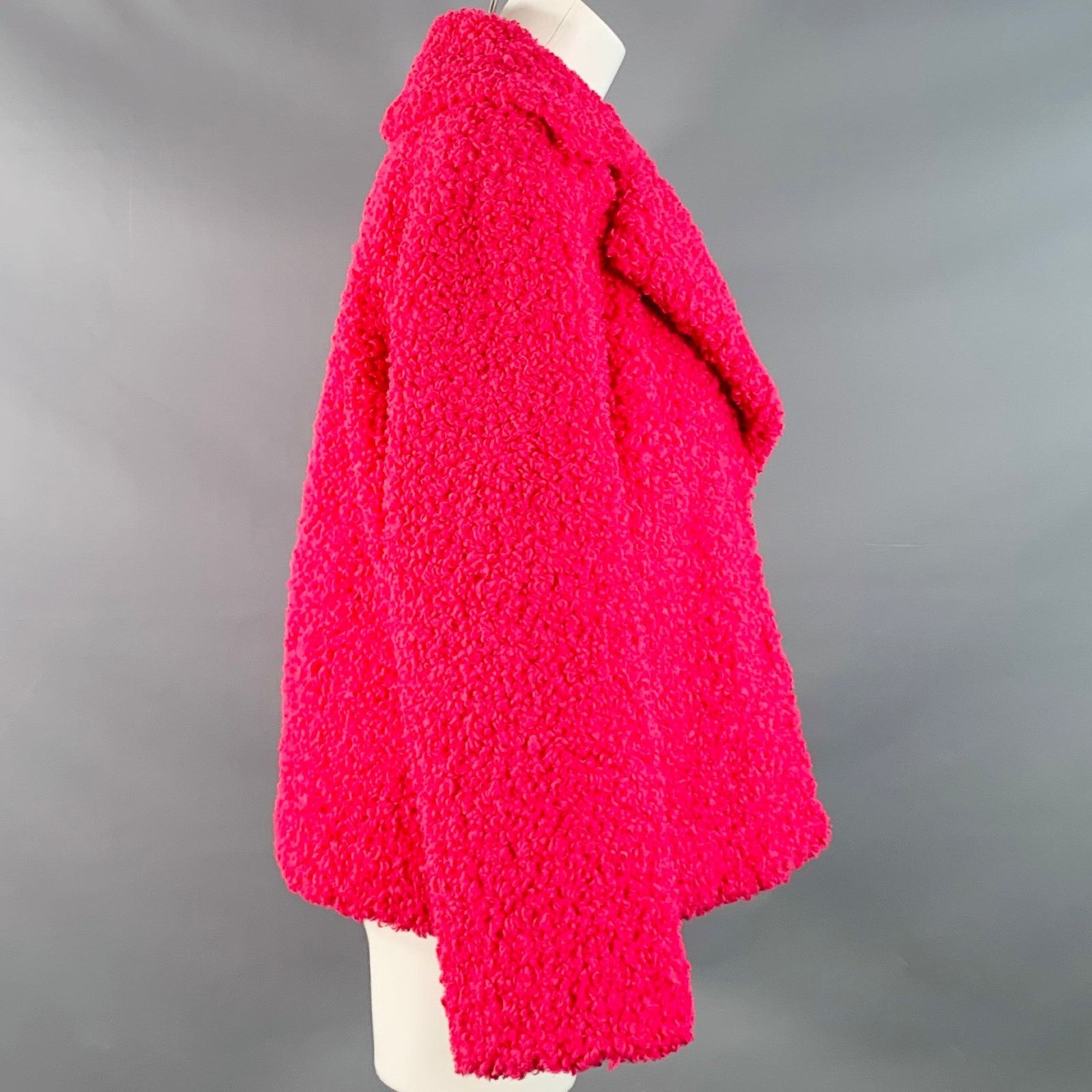 Alice + Olivia ALICE + OLIVIA Faux Fur Hook Eye Notch Lapel Jacket Size M / US 6-8 / IT 42-44 - 3 Thumbnail