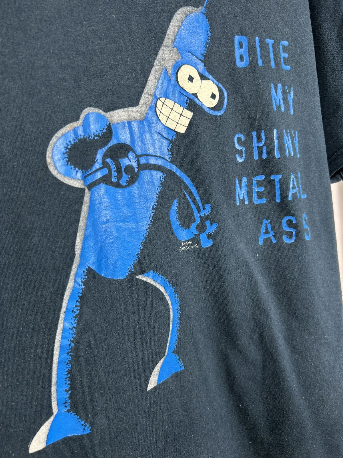 Cartoon Network Vintage 2008 Futurama Bender “Bite My Shiny Metal Ass” M Size US M / EU 48-50 / 2 - 5 Thumbnail