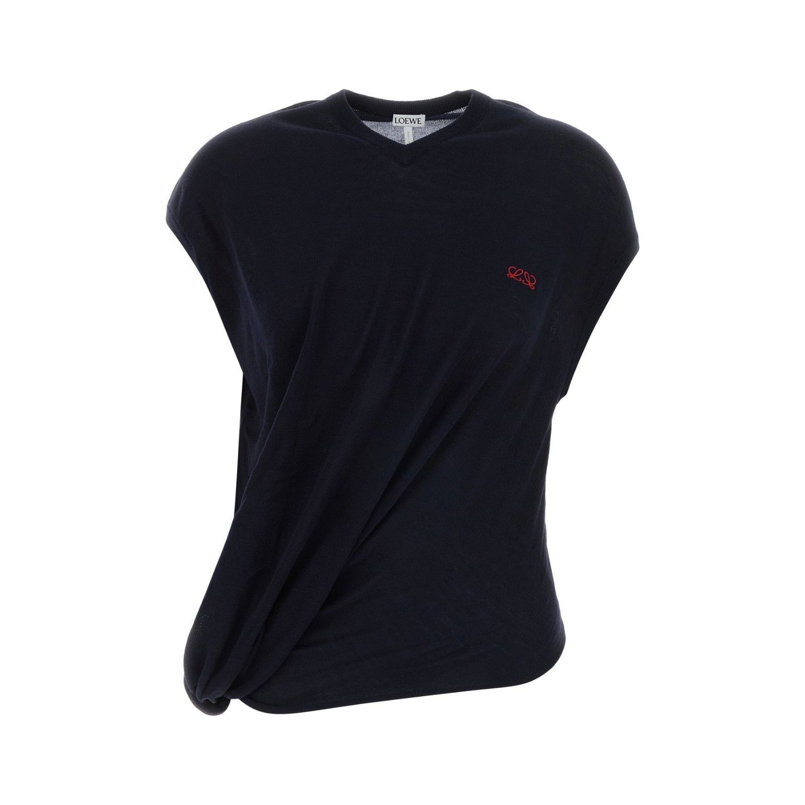 Loewe LOEWE Midnight Blue Wool Blend T-shirt New & Authentic (Wome Size XS / US 0-2 / IT 36-38 - 1 Thumbnail
