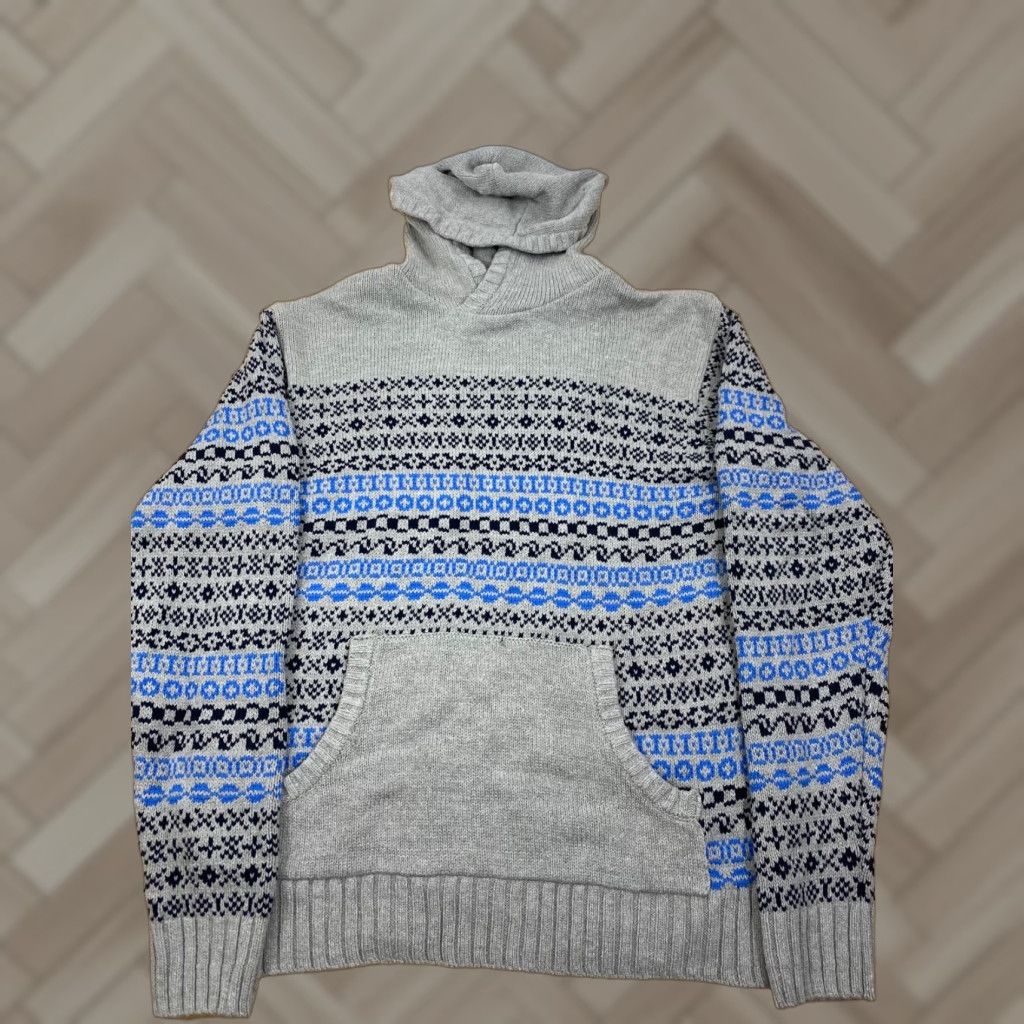 Vintage Retrofit Mens Hoodie Winter Beach Gray L Size US L / EU 52-54 / 3 - 1 Thumbnail