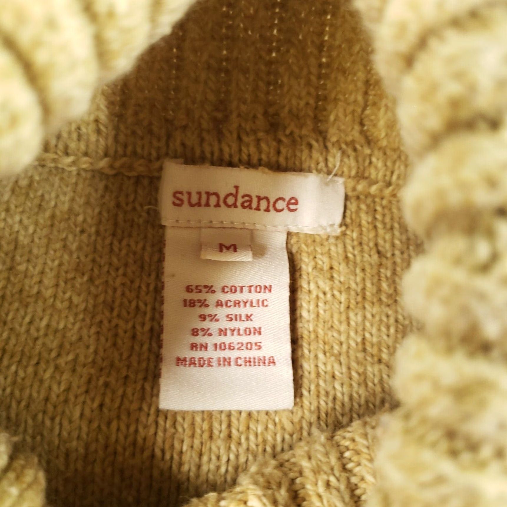Vintage Sundance Sweater Womens Medium Yellow Gold Pullover Turtleneck Knit Casual Size M / US 6-8 / IT 42-44 - 6 Thumbnail