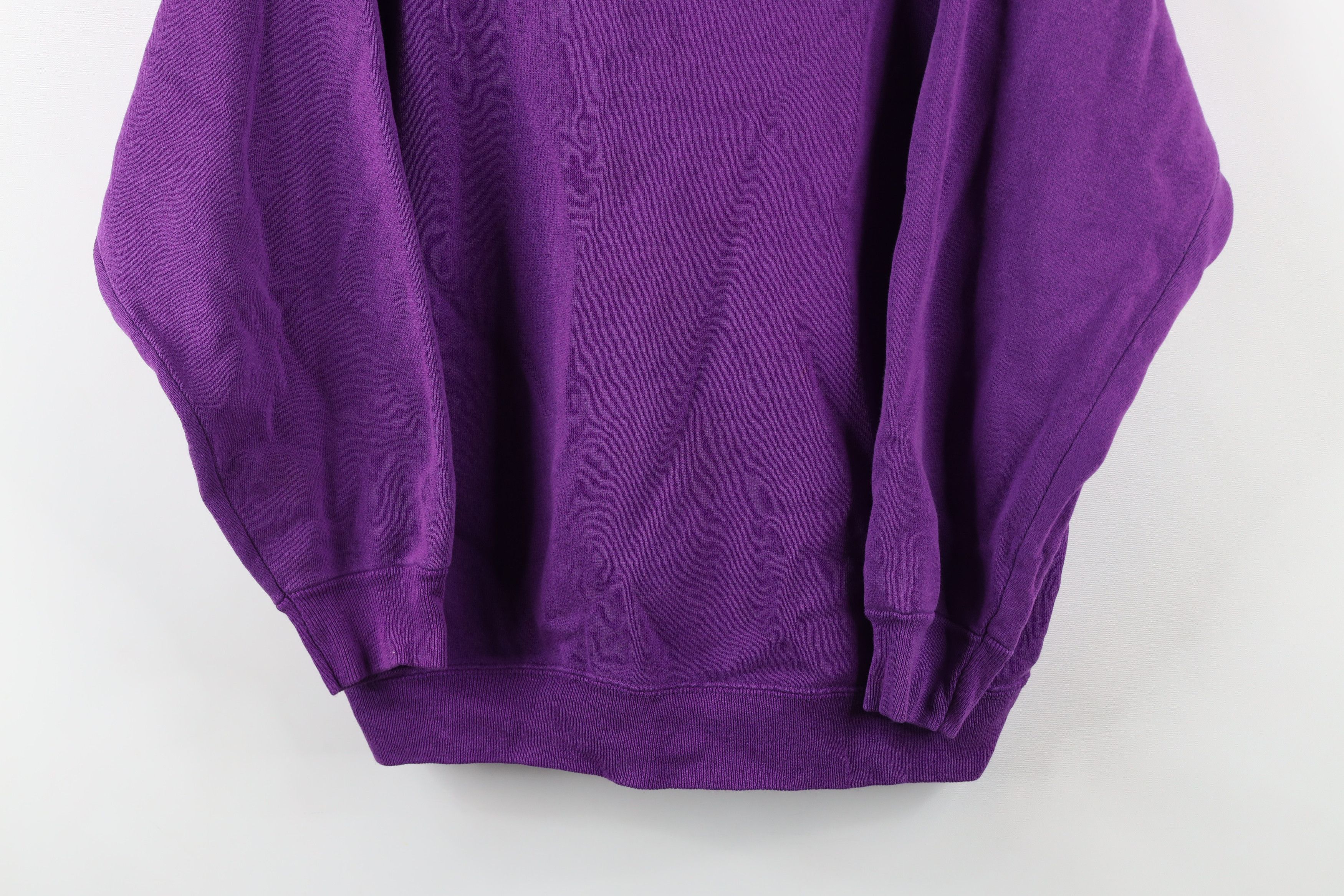 Vintage Vintage 90s Streetwear Blank Crewneck Sweatshirt Purple USA Size XL / US 12-14 / IT 48-50 - 3 Thumbnail