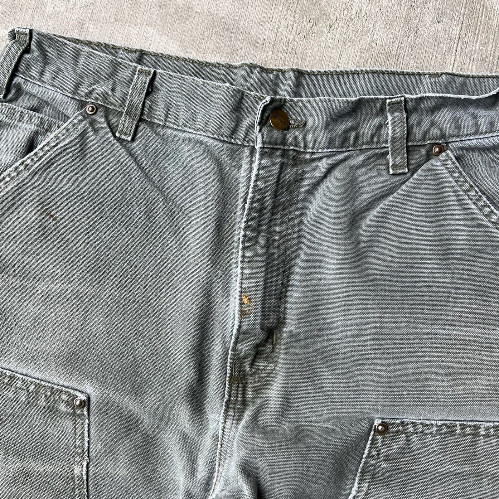 Carhartt × Vintage Carhartt green double knee work wear carpenter pants Size US 33 - 3 Thumbnail