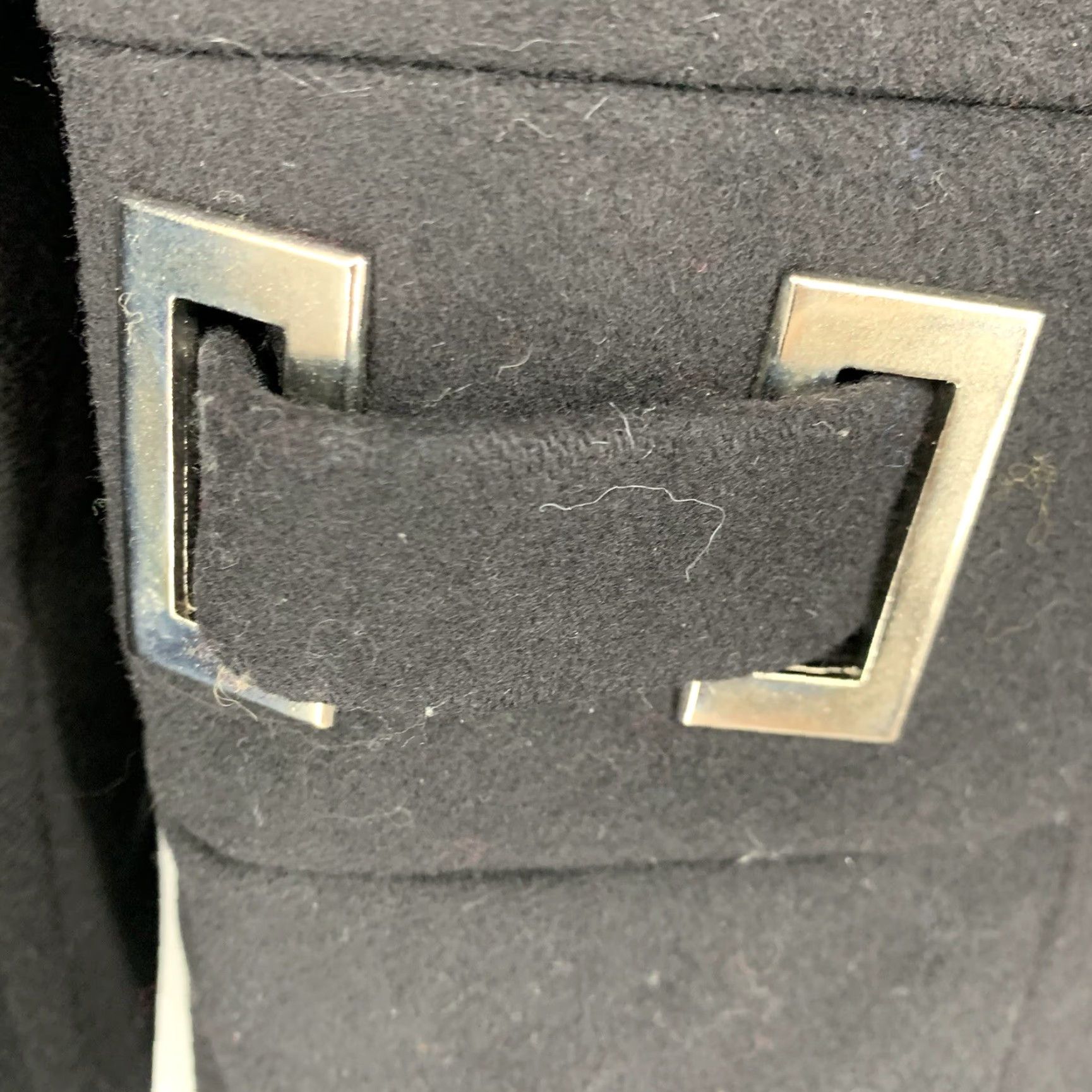 Mackintosh VINTAGE Mackintosh Coat Wool Long Belted Pockets Women M Black 90s Designer Coat Mens Womens Size M / US 6-8 / IT 42-44 - 4 Thumbnail