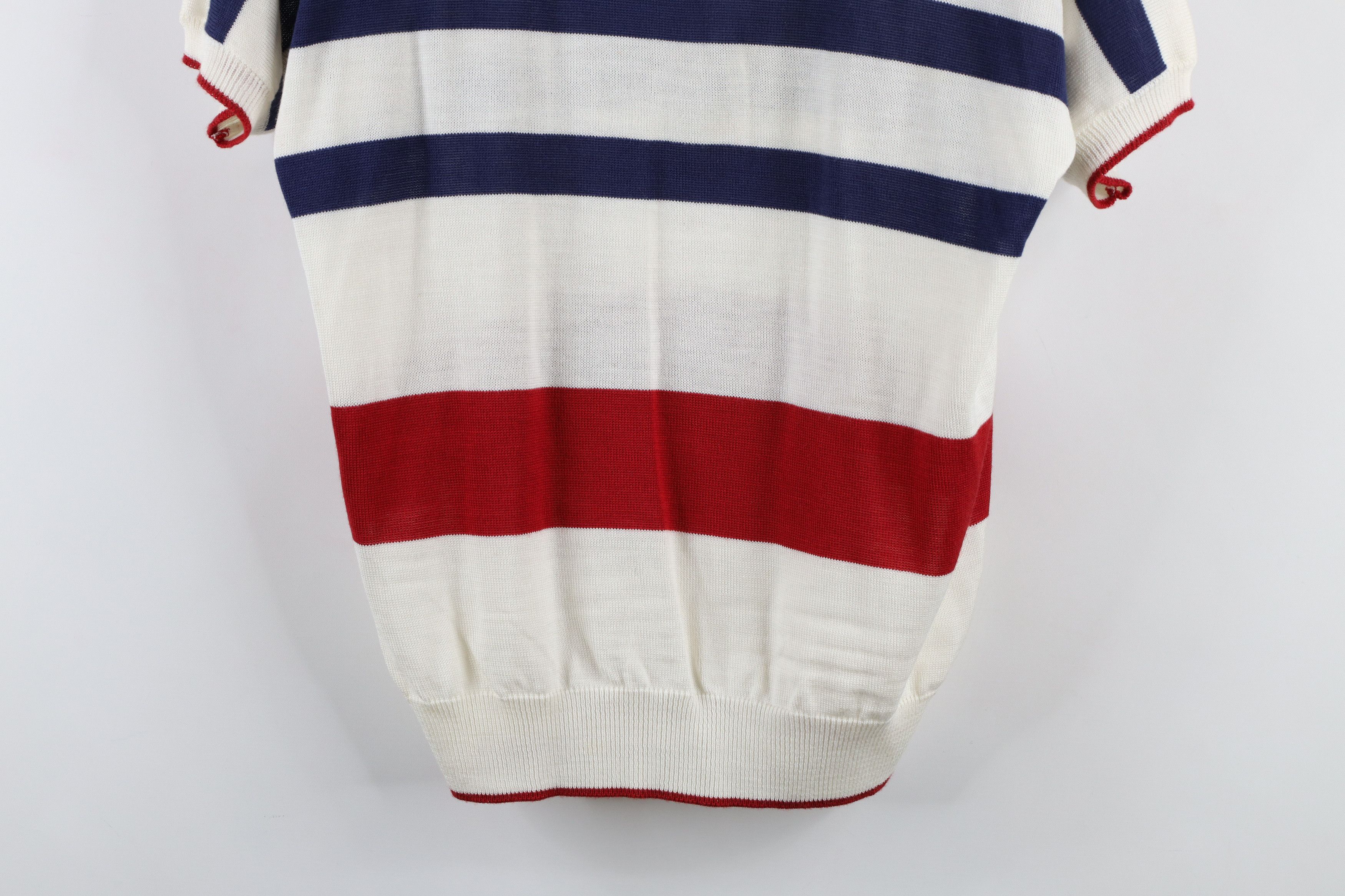 Vintage Deadstock Vintage 70s Streetwear Block Short Sleeve Sweater Size M / US 6-8 / IT 42-44 - 3 Thumbnail
