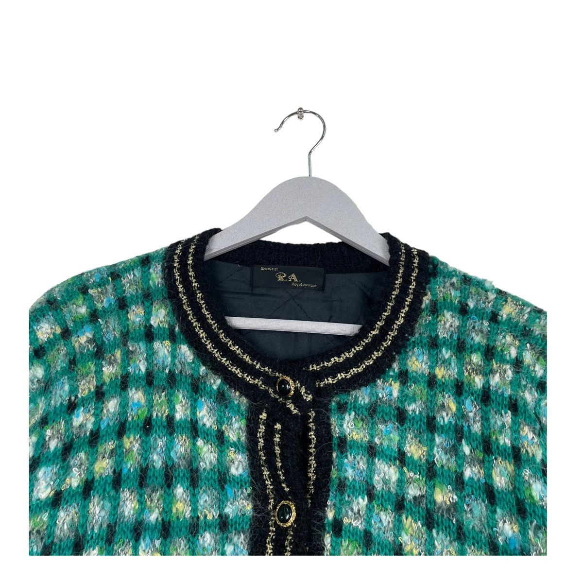 Designer × Japanese Brand × Vintage 💥80s ROYAL AVENUE TWEED LUXURY JACKET Size L / US 10 / IT 46 - 4 Thumbnail