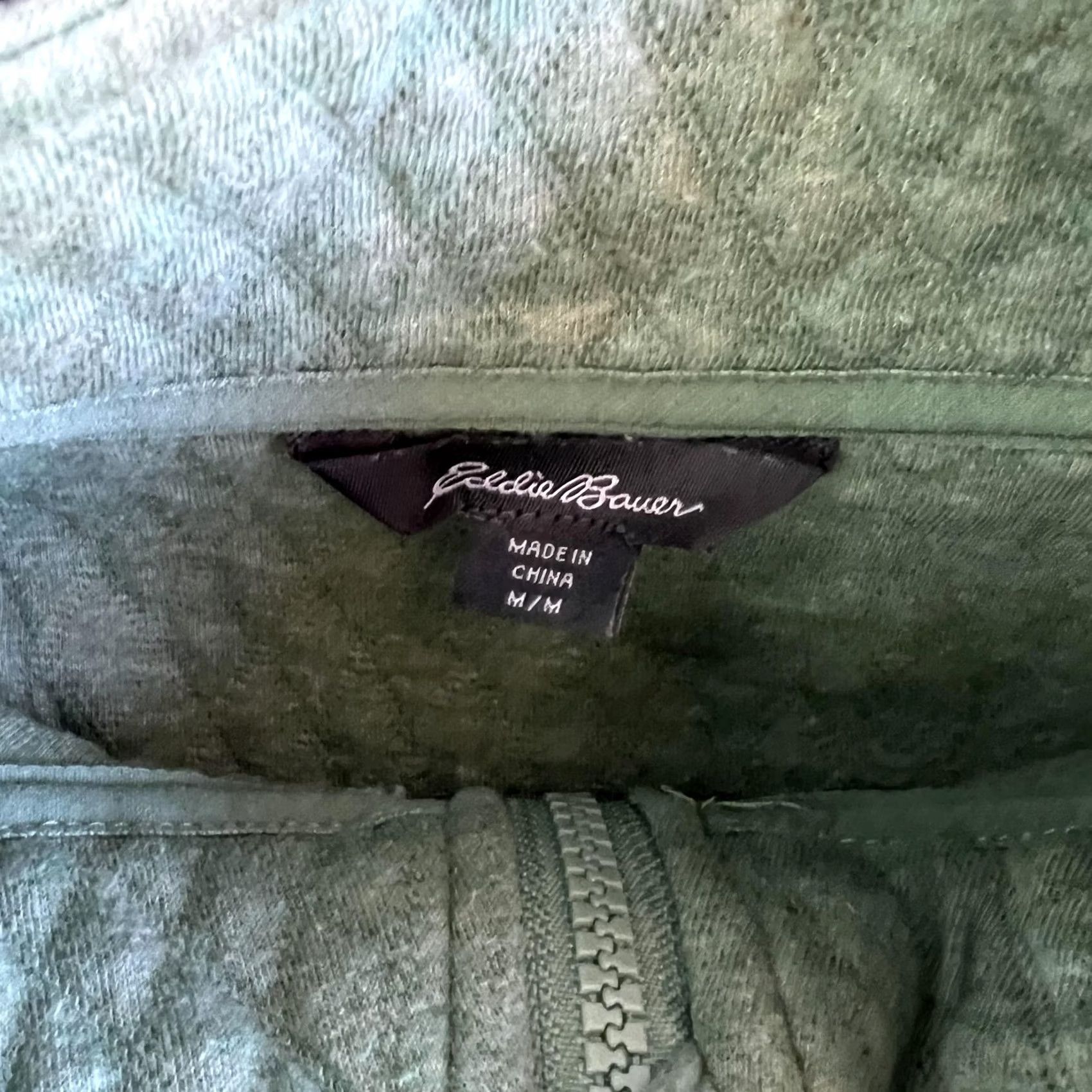 Eddie Bauer Eddie Bauer Jacket Womens M Green Diamond Quilted 1/2 Zip Pockets Cashmere? Size M / US 6-8 / IT 42-44 - 2 Thumbnail