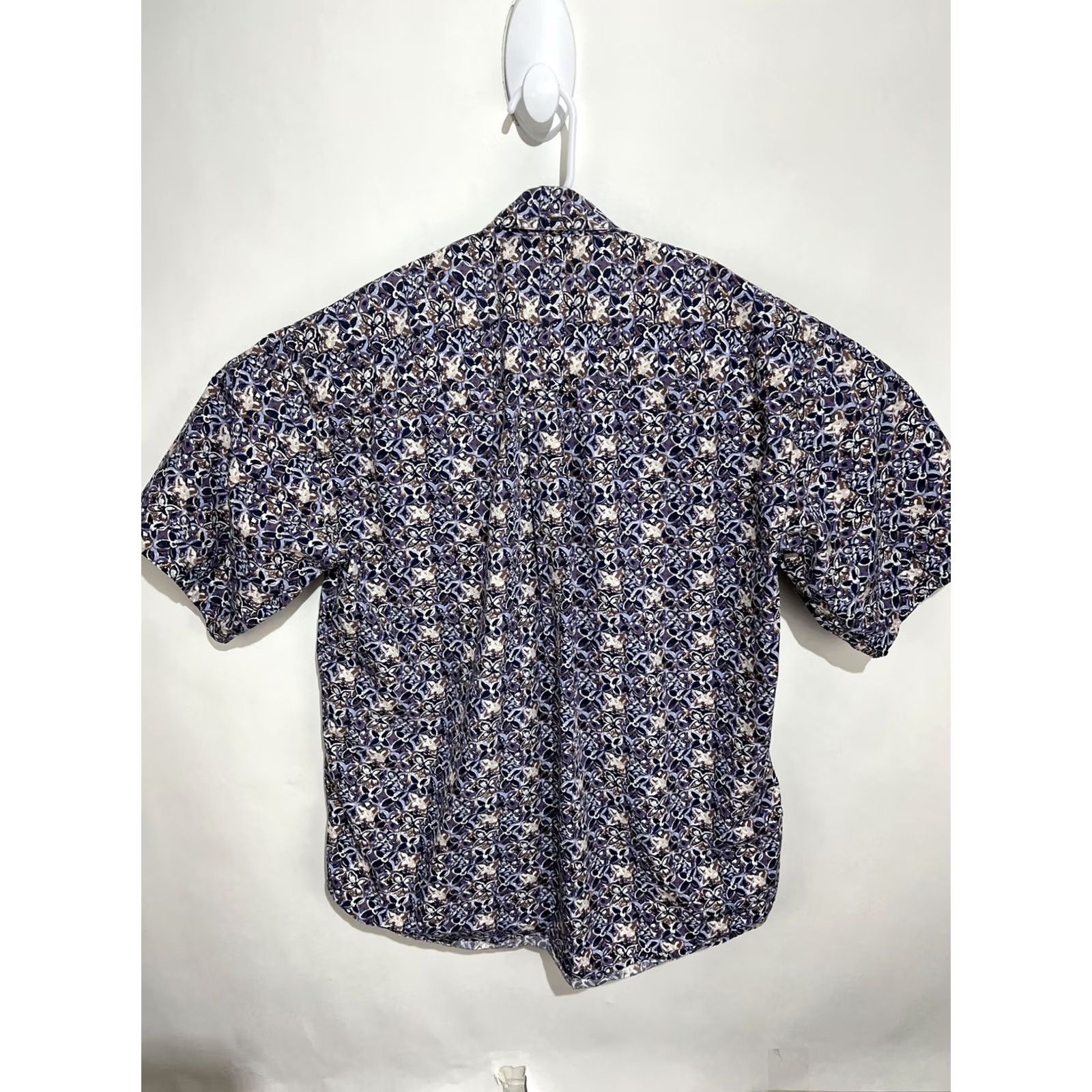 Vintage VINTAGE Basic Options Shirt Men's M Purple Floral Hawaiian Short Sleeve Size US M / EU 48-50 / 2 - 6 Thumbnail