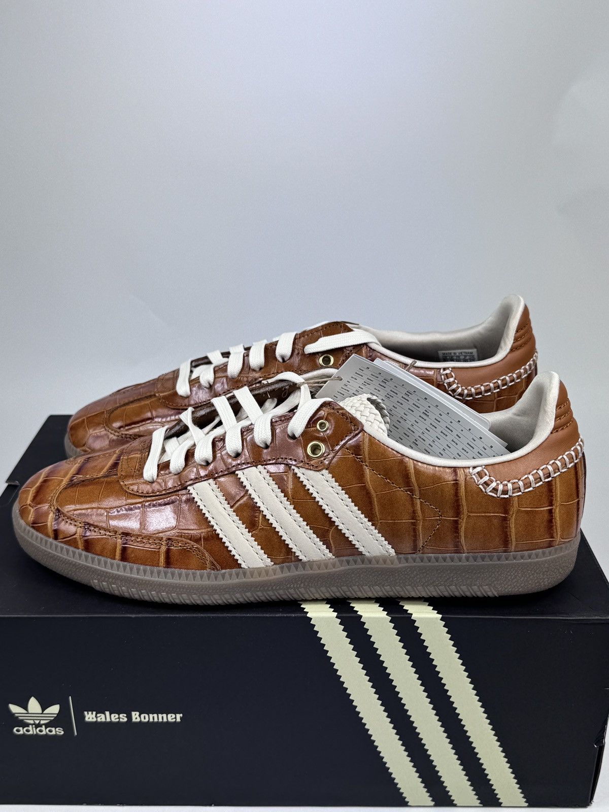 Adidas × Wales Bonner ADIDAS SAMBA BROWN CROC SNEAKERS Size US 9.5 / EU 42-43 - 3 Thumbnail