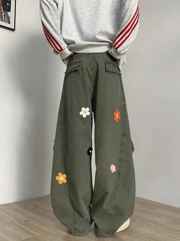 Japanese Brand × Jean Retro embroidered pure cotton pocket jeans Size US 32 / EU 48 - 2 Thumbnail