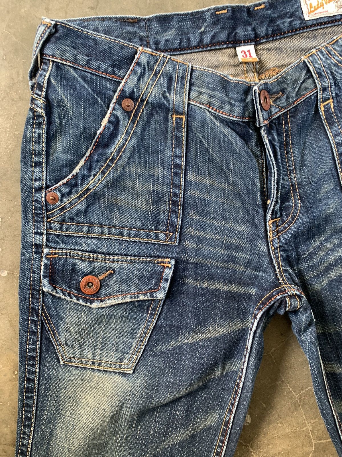 Tornado Mart Super Flare Jeans Mud Rusty Japan Brappers Bush Pant Jeans Size 31" - 10 Thumbnail