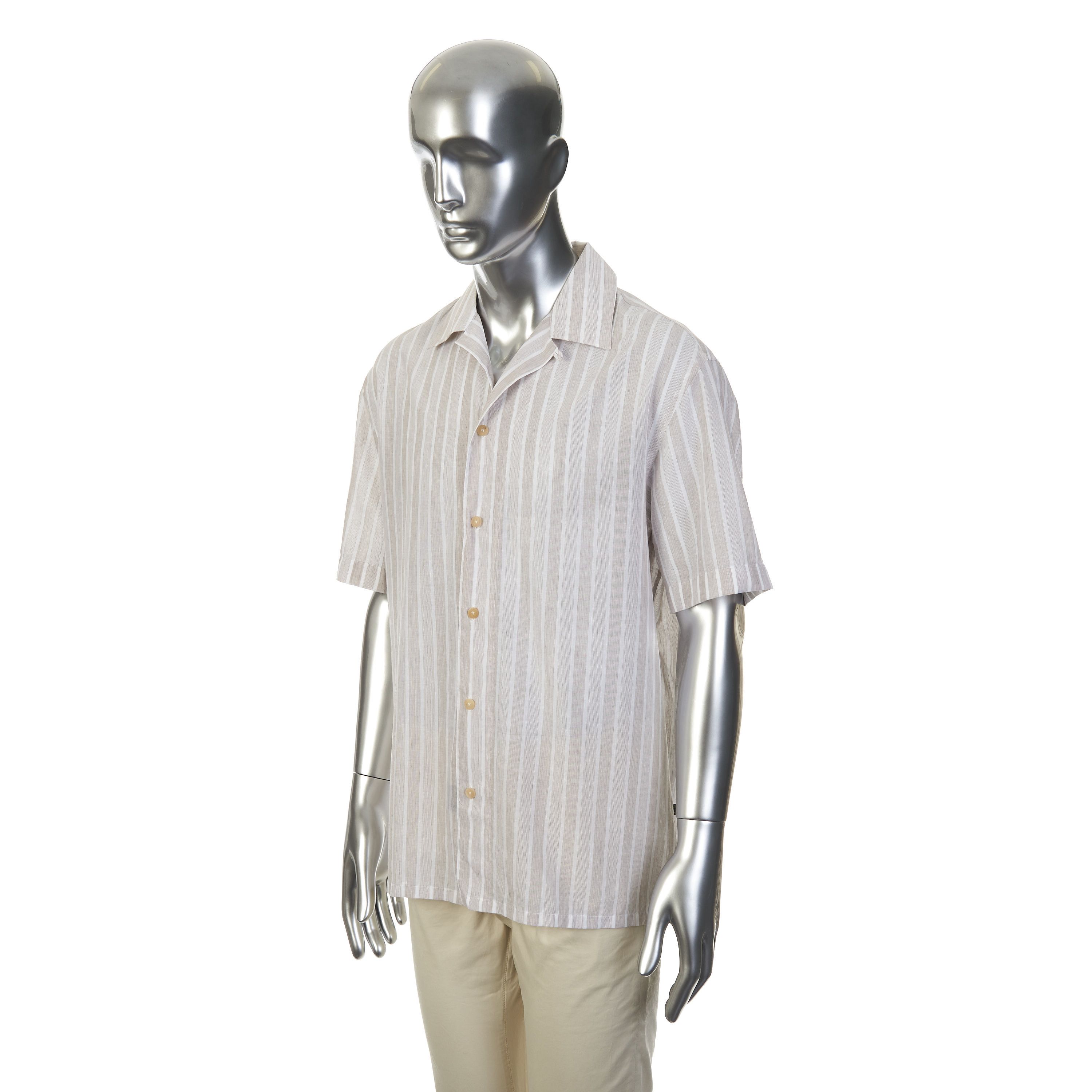Brioni Cuban Shirt In Cotton & Linen Size US L / EU 52-54 / 3 - 3 Thumbnail