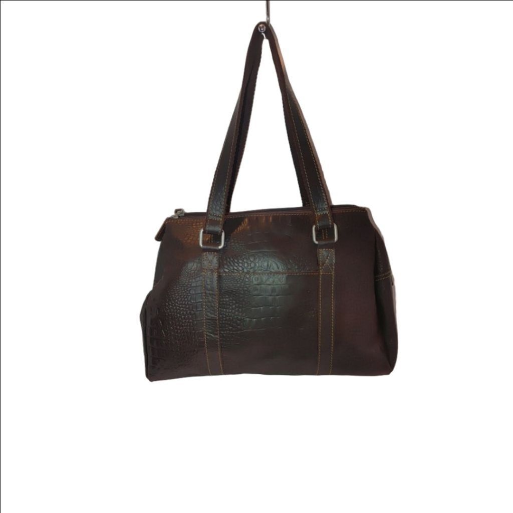 Jack Georges Hornback Croco Satchel Handbag Hb815 NWOT in Brown, Women's