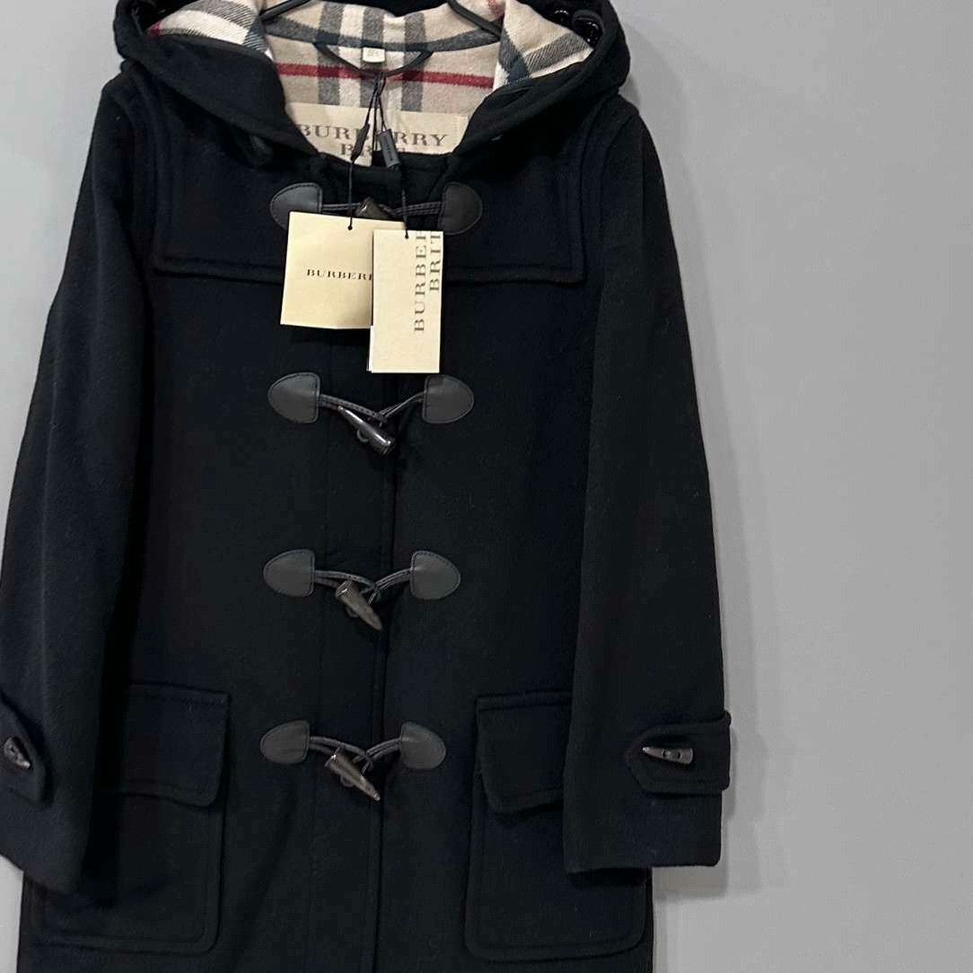 Burberry Burberry Wool Plaid Black Coat uk_4 Women Size XS / US 0-2 / IT 36-38 - 1 Thumbnail