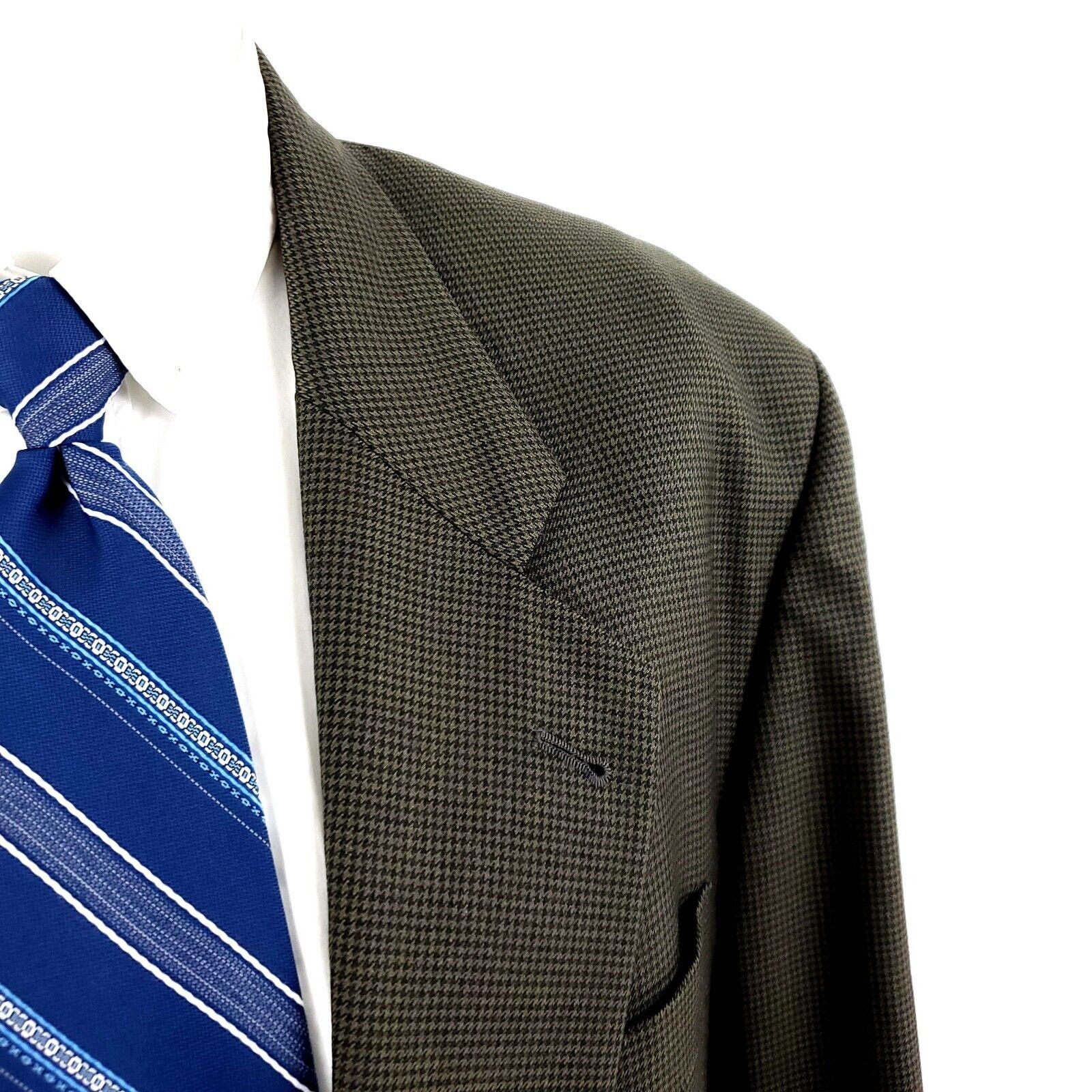 Hugo Boss Hugo Boss Wool Wool 2 Button Blazer 40R Green Black Houndsto Size 40R - 2 Thumbnail