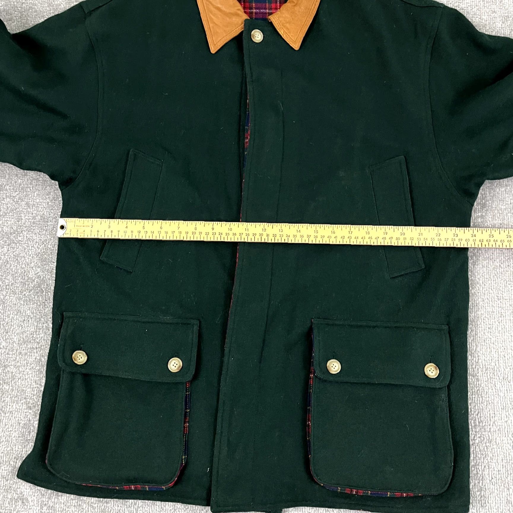 Vintage VINTAGE Willis & Geiger Reversible Wool Overcoat Men Medium Green Red Plaid Casual Fall Winter 90s Size US M / EU 48-50 / 2 - 7 Thumbnail