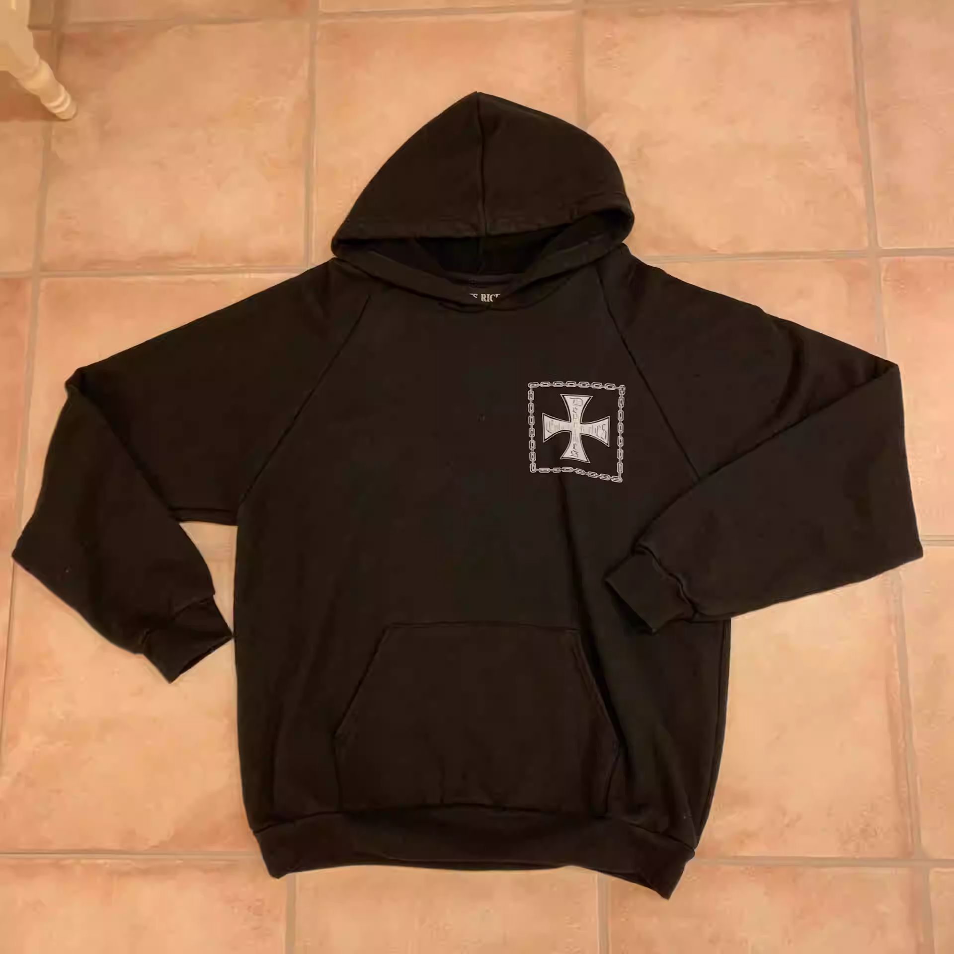 Pre-owned Enfants Riches Deprimes Cross Hoodie Sweatshirt In Black