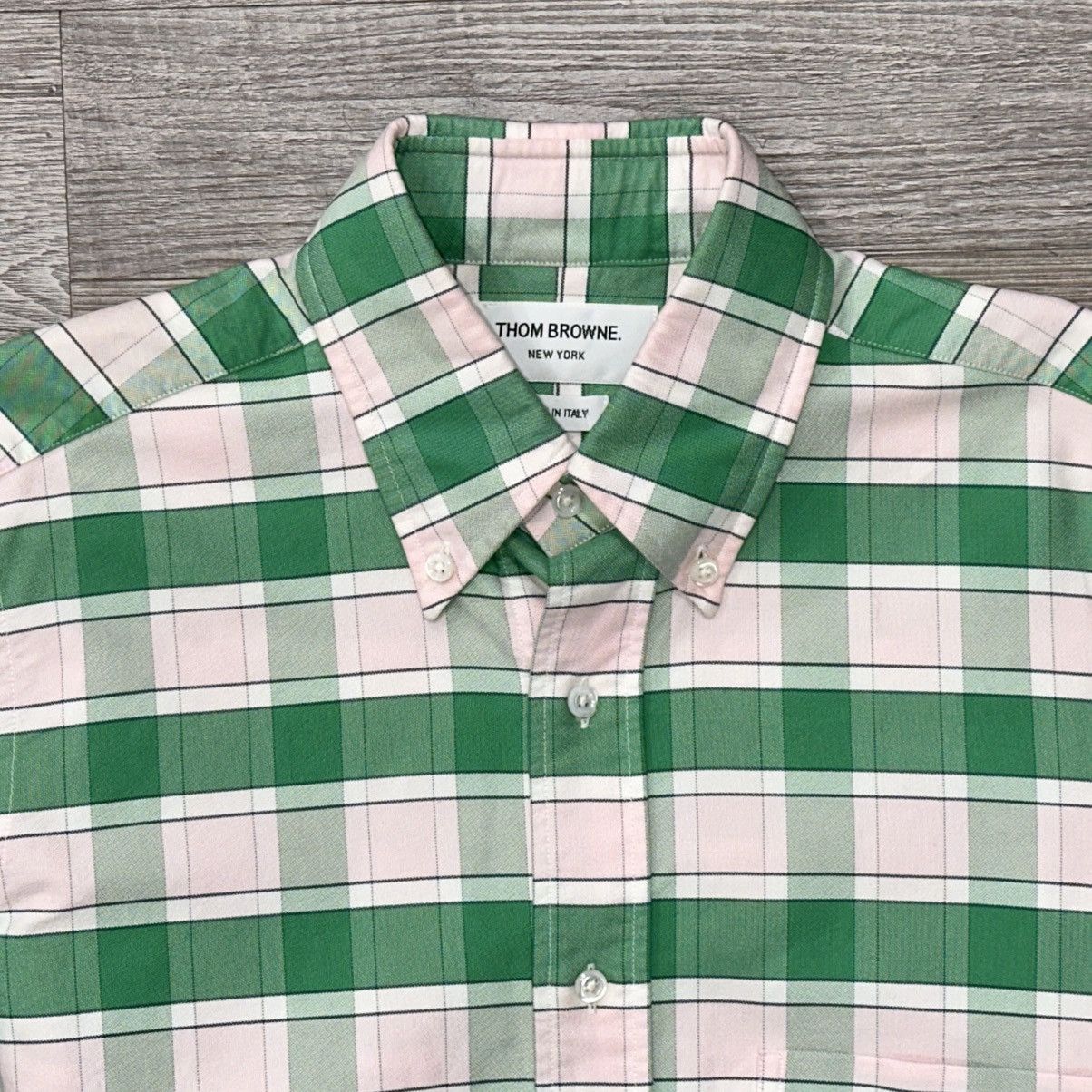 Thom Browne THOM BROWNE PALE PINK GREEN PLAID BUTTON DOWN SHIRT Size US S / EU 44-46 / 1 - 2 Thumbnail