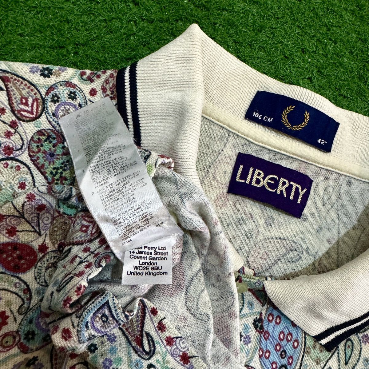Other FRED PERRY X Liberty London 'PAISLEY' Twin Tapped Polo Tee Size US M / EU 48-50 / 2 - 8 Thumbnail