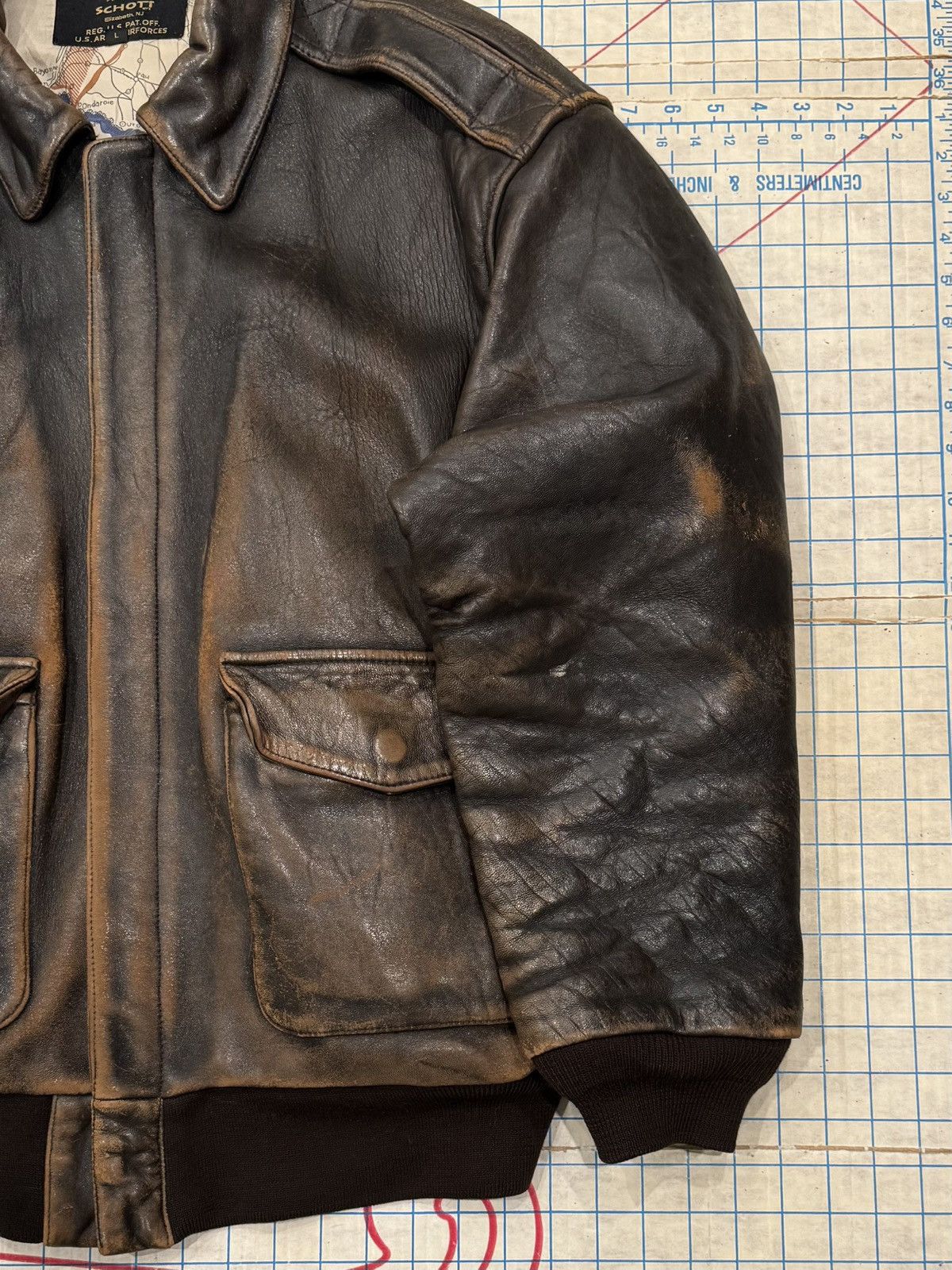 Schott Vintage Schott NYC A-2 Leather Bomber Jacket Mens Size Large Size US L / EU 52-54 / 3 - 4 Thumbnail