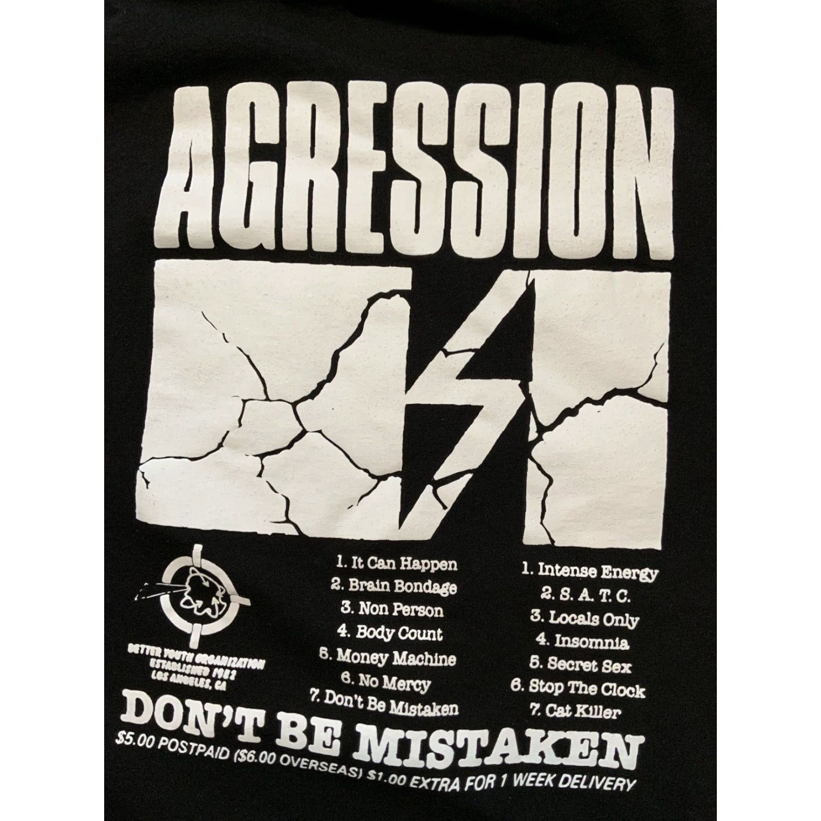 Vintage Trust Records Agression Don’t Be Mistaken Hardcore Punk Rock Band T-Shirt Sz. XL Size US XL / EU 56 / 4 - 8 Thumbnail