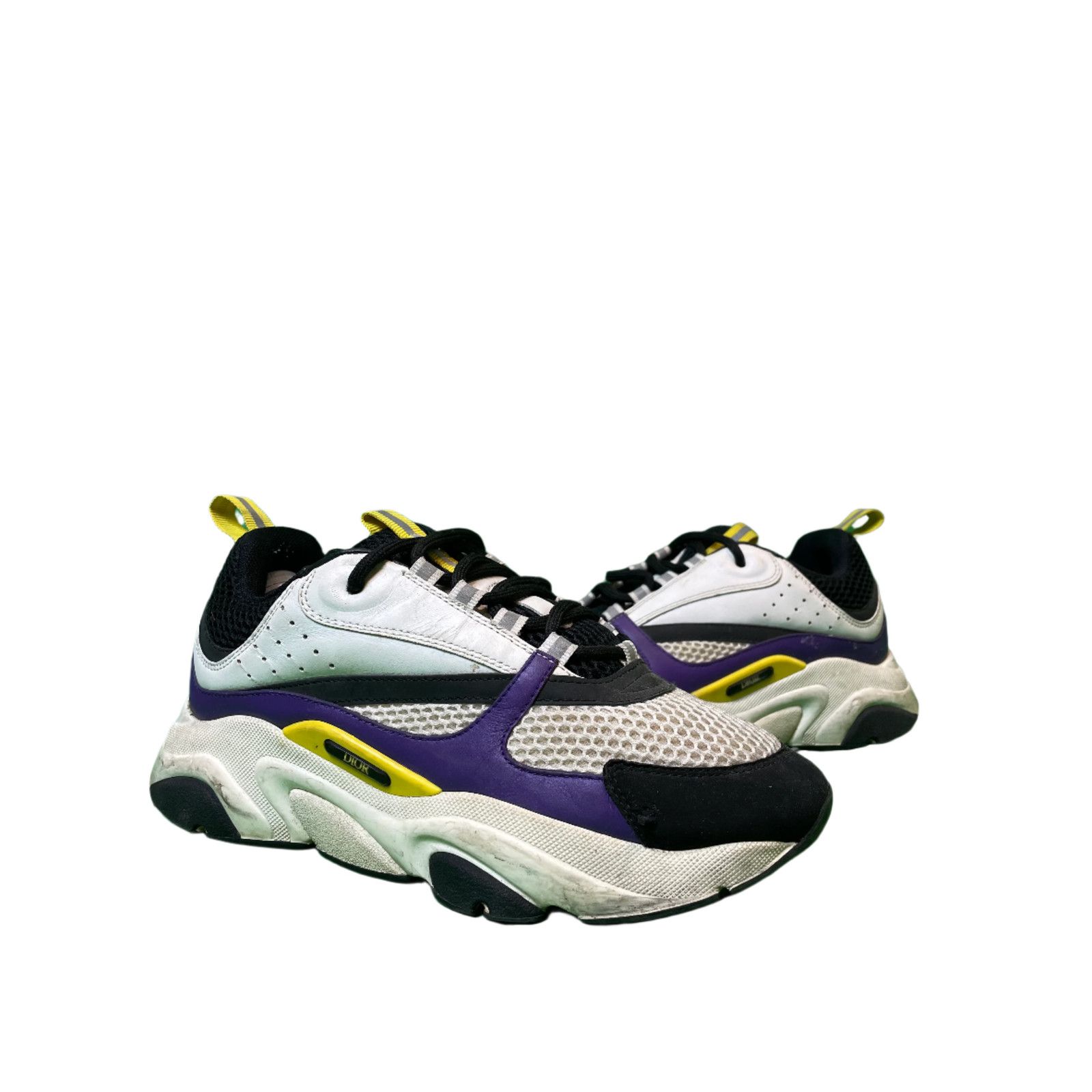 Dior Dior B22 Purple & Yellow Sneaker Size US 7 / IT 37 - 2 Thumbnail