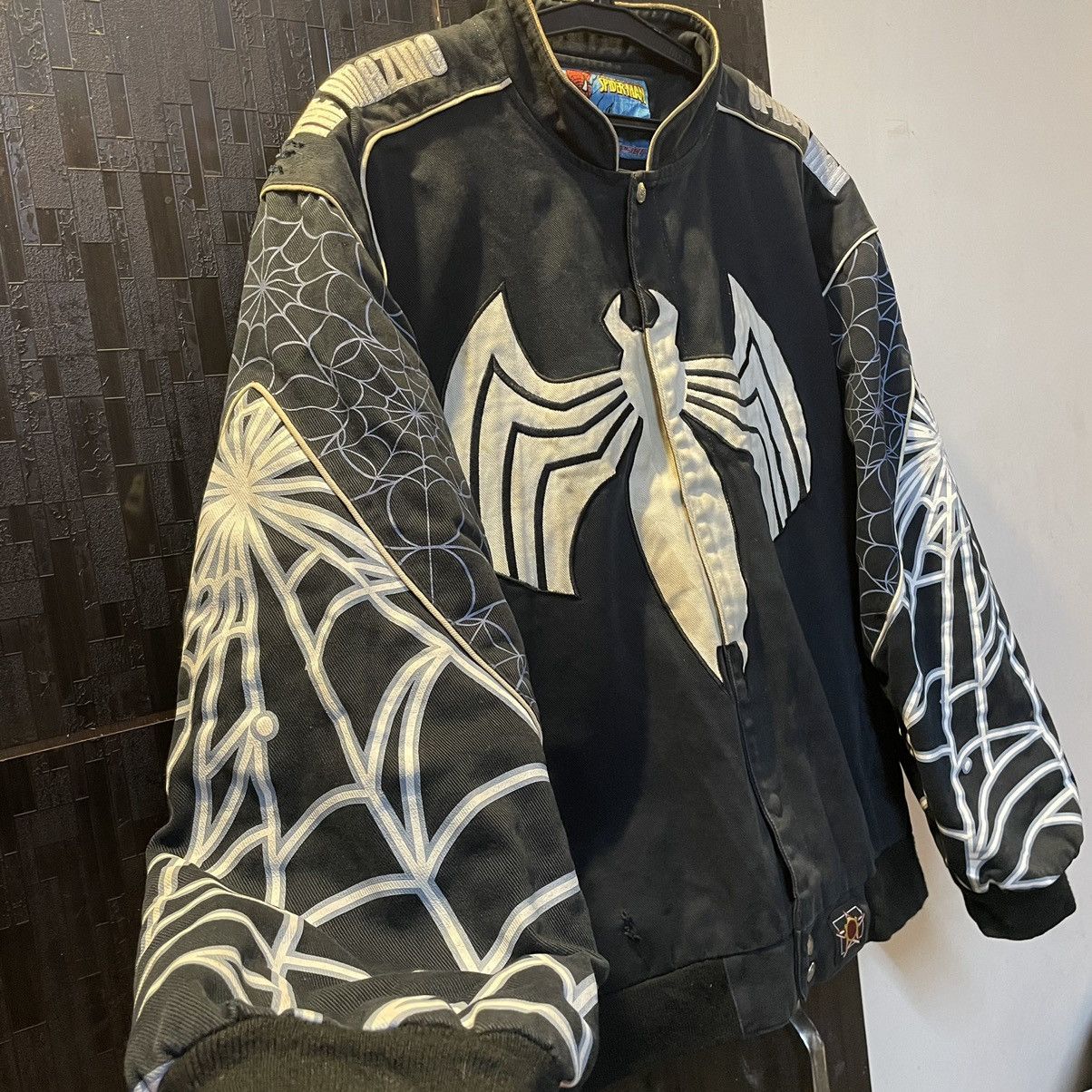 Marvel Comics VTG Marvel x JH Design ,Venom / Spider-Man racing Jacket Size US XXL / EU 58 / 5 - 3 Thumbnail