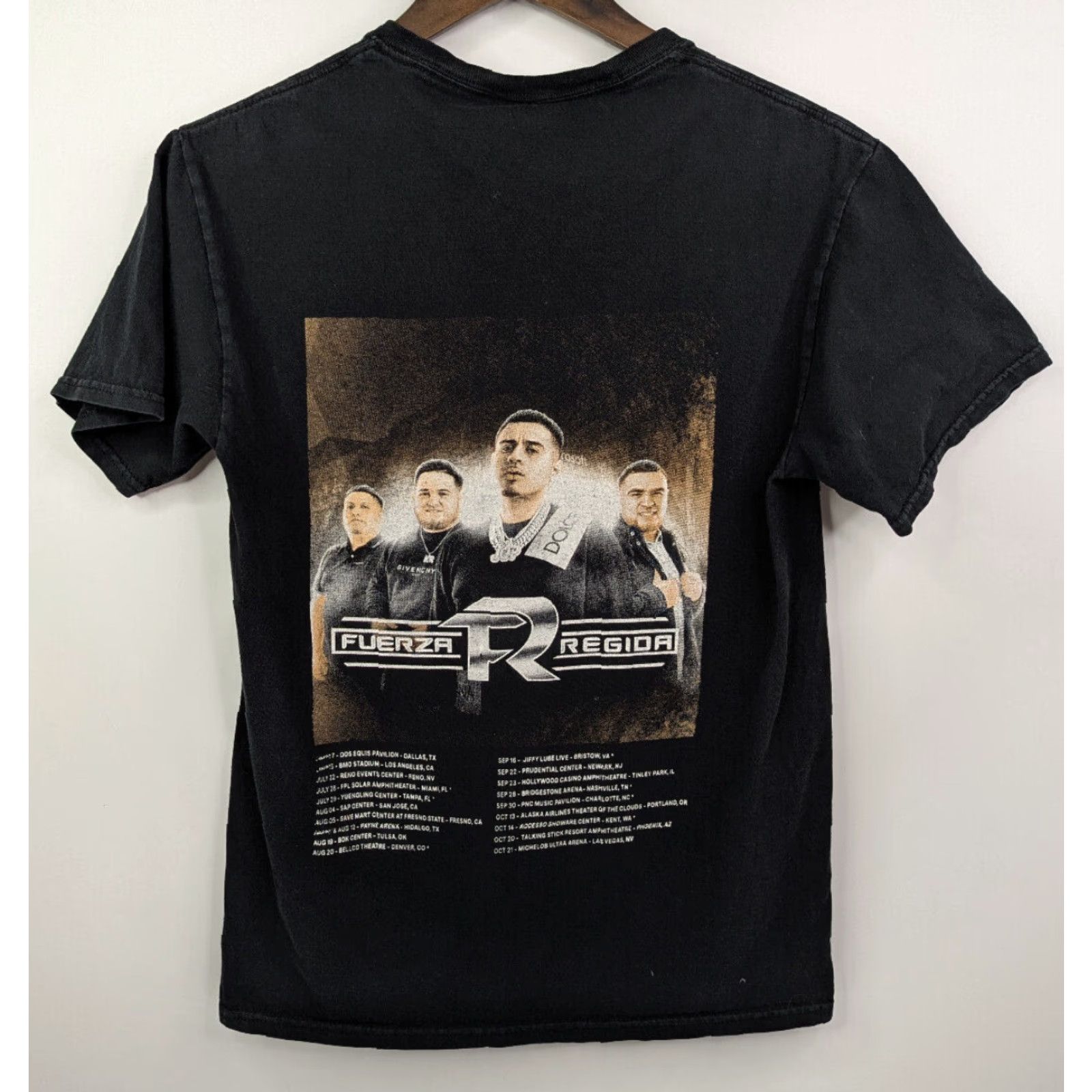 Vintage Fuerza Regida Band Tour Concert Tee T-Shirt Black Size S Mens Size US S / EU 44-46 / 1 - 3 Thumbnail