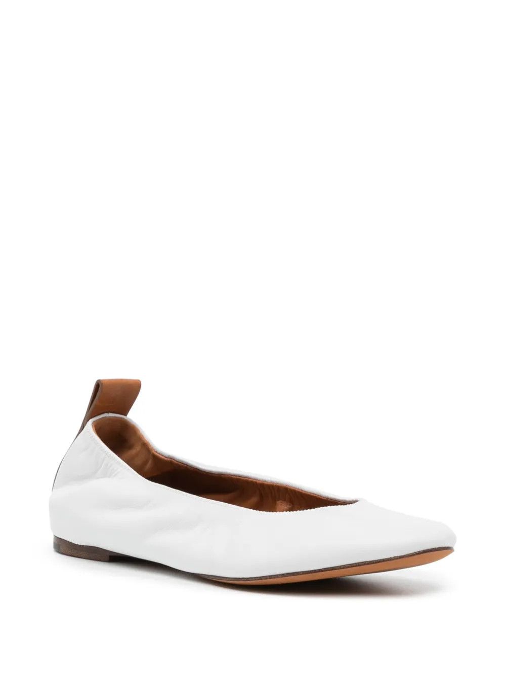Lanvin o1y0326 Ballet Flats in White Size US 6 / IT 36 - 2 Thumbnail