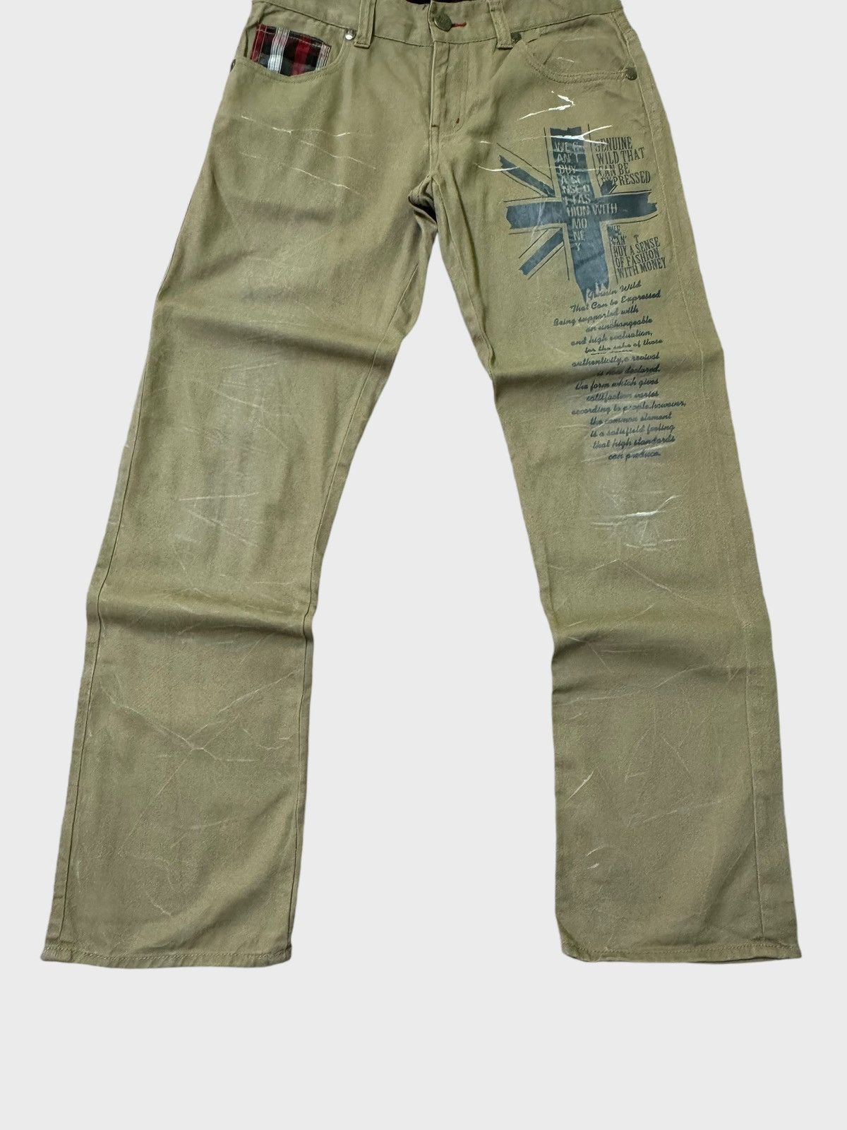 Hysteric Glamour × Japanese Brand × Le Grande Bleu (L.G.B.) Vtg WILD LIFE Poems Stone Wash Distressed Style Pants Size US 30 / EU 46 - 6 Thumbnail