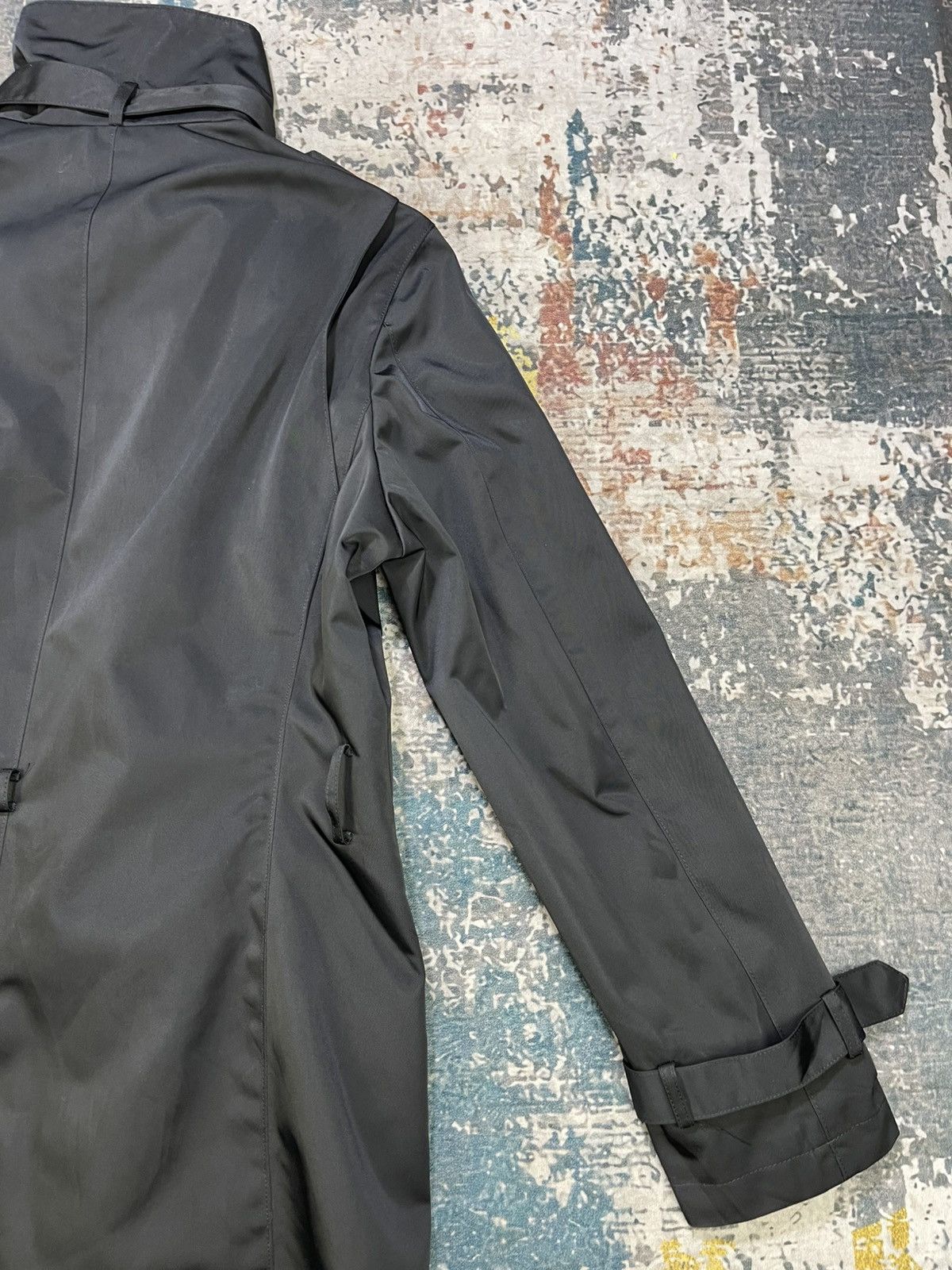 Barneys New York Berneys New York Mafia Black Belted Trench Coat Size US M / EU 48-50 / 2 - 7 Thumbnail