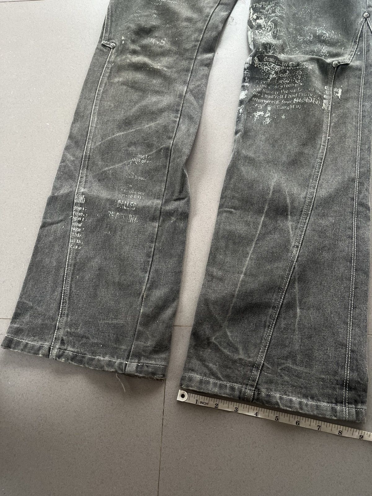 5351 POUR LES HOMMES JAPANESE BERNINGS SHO FLARE PANTS POEM GOTHIC DENIM VKEI Size US 30 / EU 46 - 18 Thumbnail