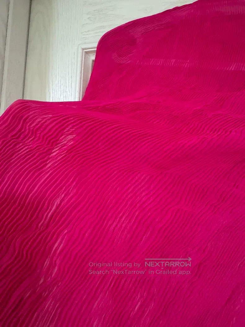 Issey Miyake Issey Miyake Magenta Semi-turtleneck Willow-patterned Top Size M / US 6-8 / IT 42-44 - 2 Thumbnail