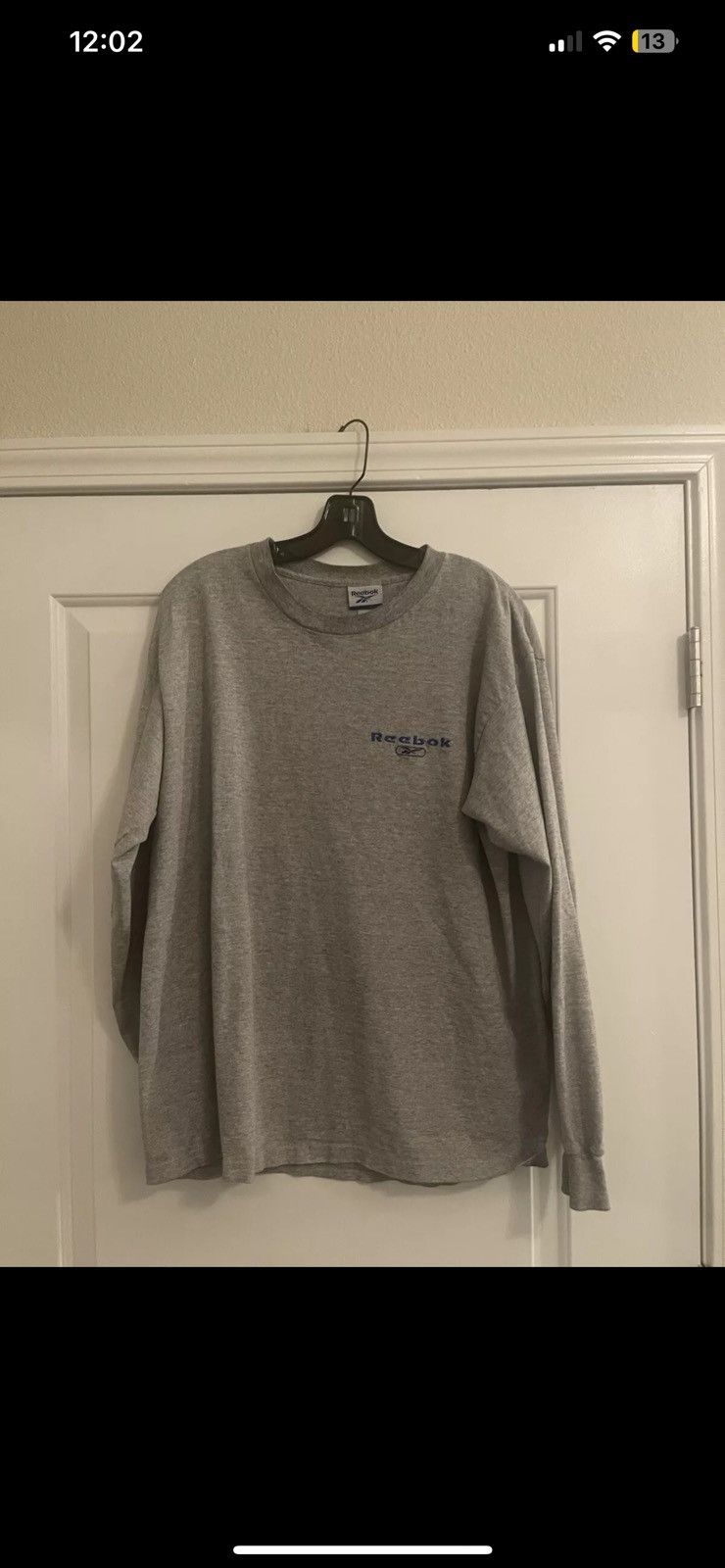 Reebok × Vintage VTG Early 2000s Reebok Embroidered Long Sleeve Grey Shirt Size US XXL / EU 58 / 5 - 1 Thumbnail