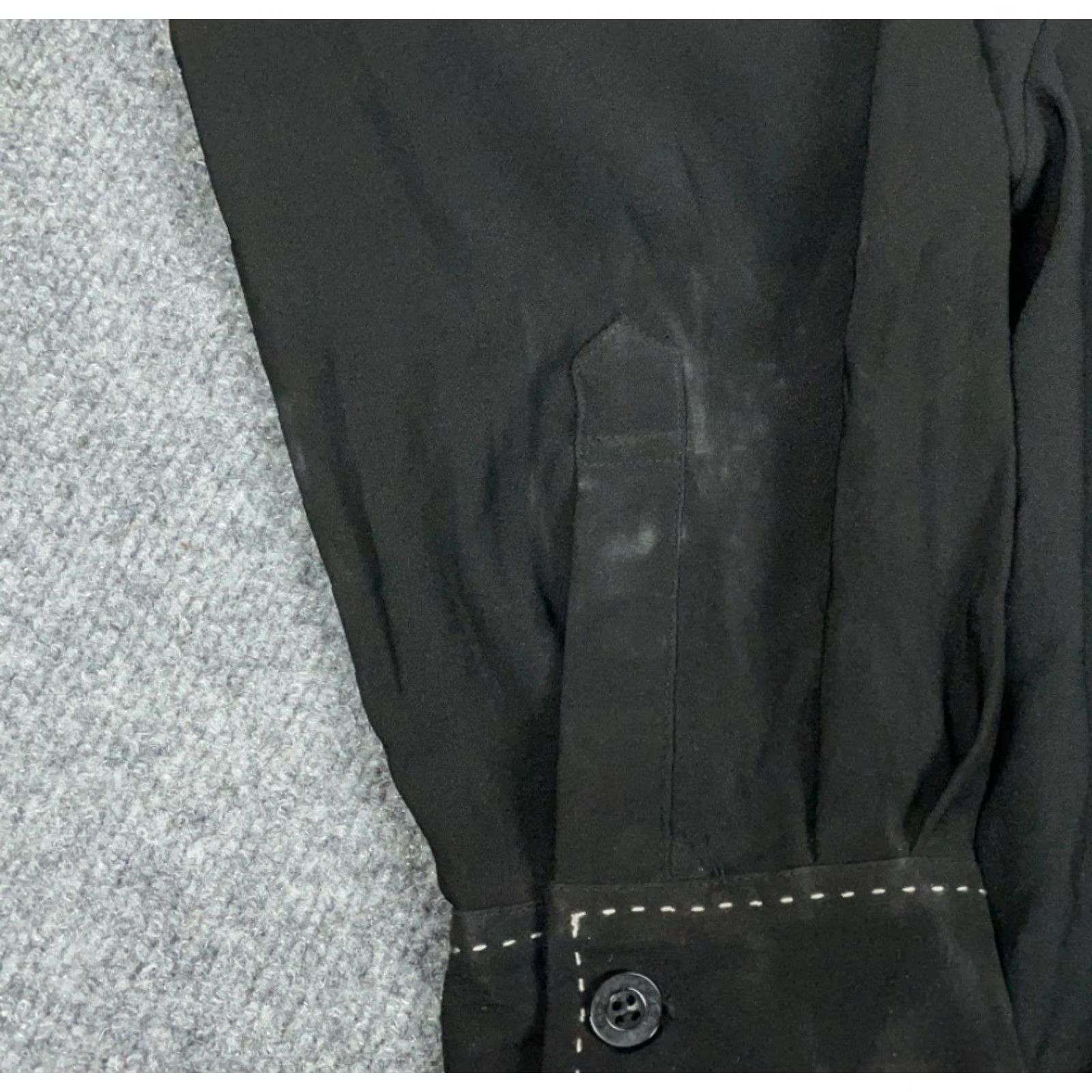 Vintage VINTAGE Abstract Pattern Shirt Men 4XL Black Gray Faux Suede Panel Y2K Style Button-Up Long Sleeve Geometric 90s Hip Hop Retro Mens Size US XXL / EU 58 / 5 - 5 Thumbnail