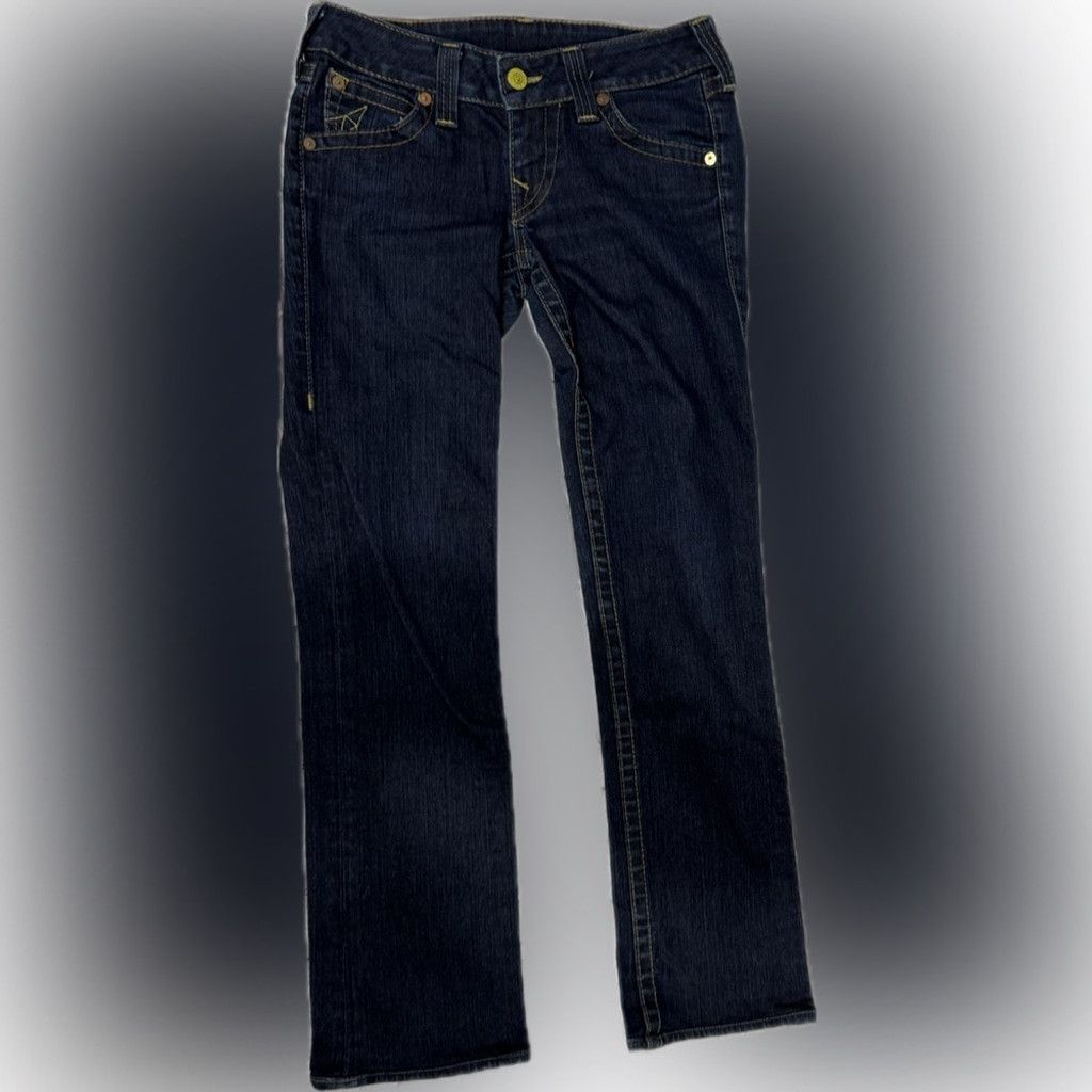 True Religion True Religion Y2K Women's Jeans–Big-T Flap Pockets Low-Rise Size 28" / US 6 / IT 42 - 2 Thumbnail