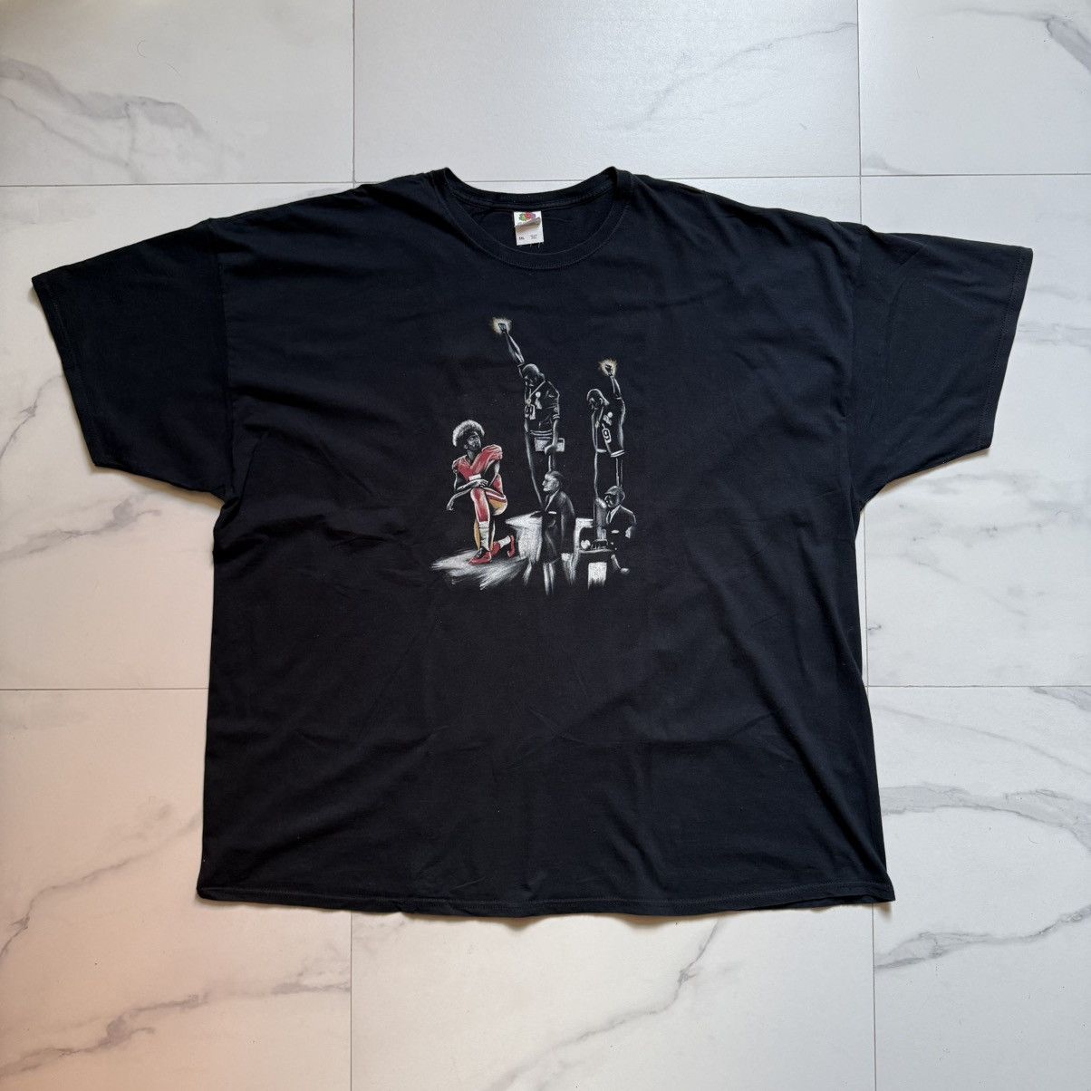 Gildan Kaepernick + Jesse Owens BLM T-Shirt Size 5XL Size US XXL / EU 58 / 5 - 2 Thumbnail
