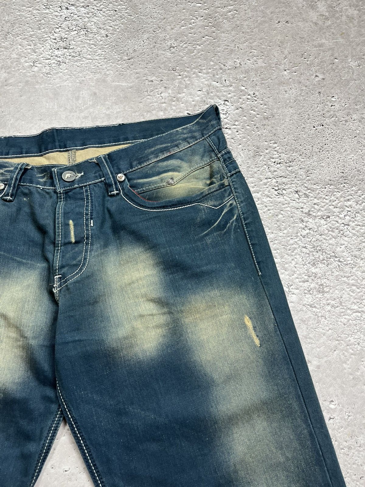 Armani Armani Jeans Size 36 Factory Faded Blue Denim Pants Size US 36 / EU 52 - 12 Thumbnail