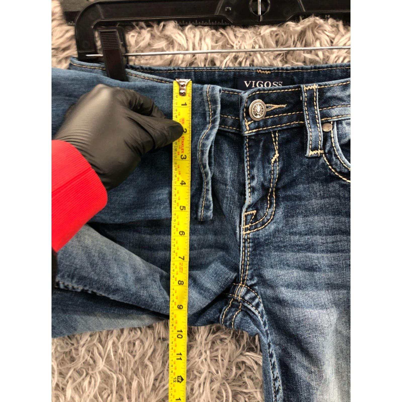 Vintage VIGOSS Jeans Boyfriend 27x27 Blue Medium Wash 5-Pocket Denim Vel 1 Juniors Womens Medium/Butt? Size 25" / US 0 / IT 36 - 4 Thumbnail