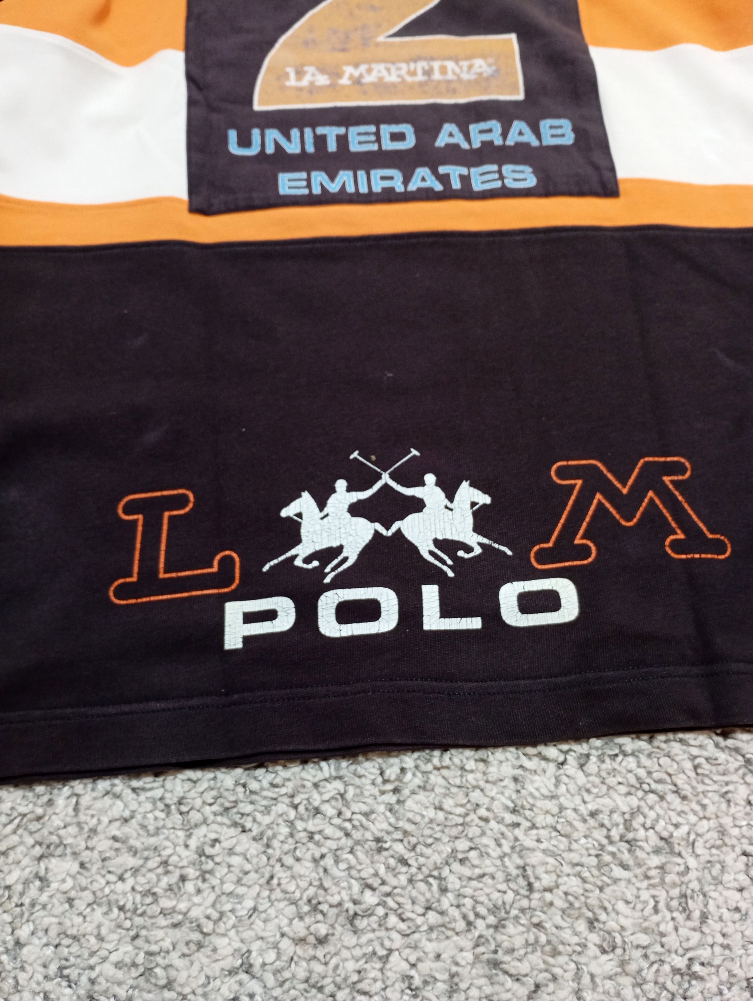 La Martina Vintage La Martina Abu Dhabi Rugby Polo Tshirt Size US L / EU 52-54 / 3 - 12 Thumbnail